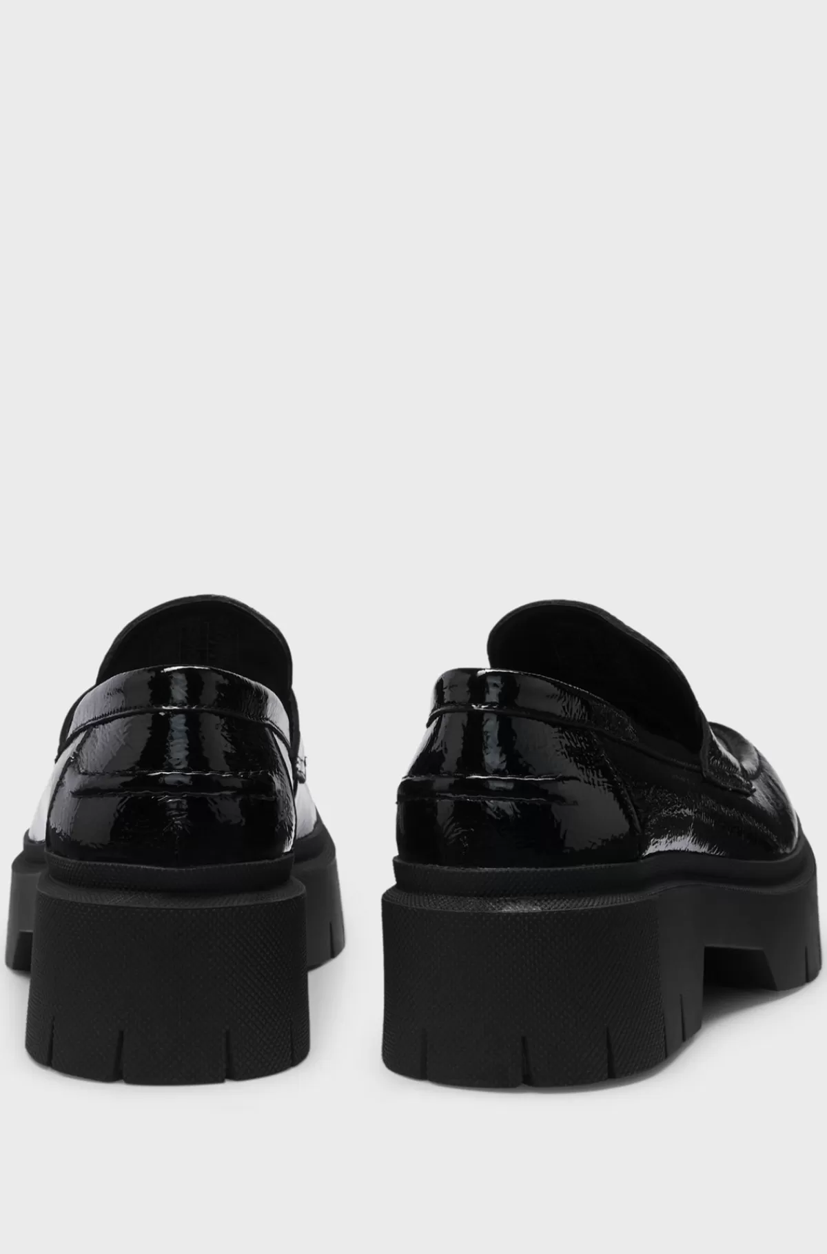 HUGO BOSS Hyttesko I Læder Med En Kraftig Sål Og Stablet Logo Sort Clearance