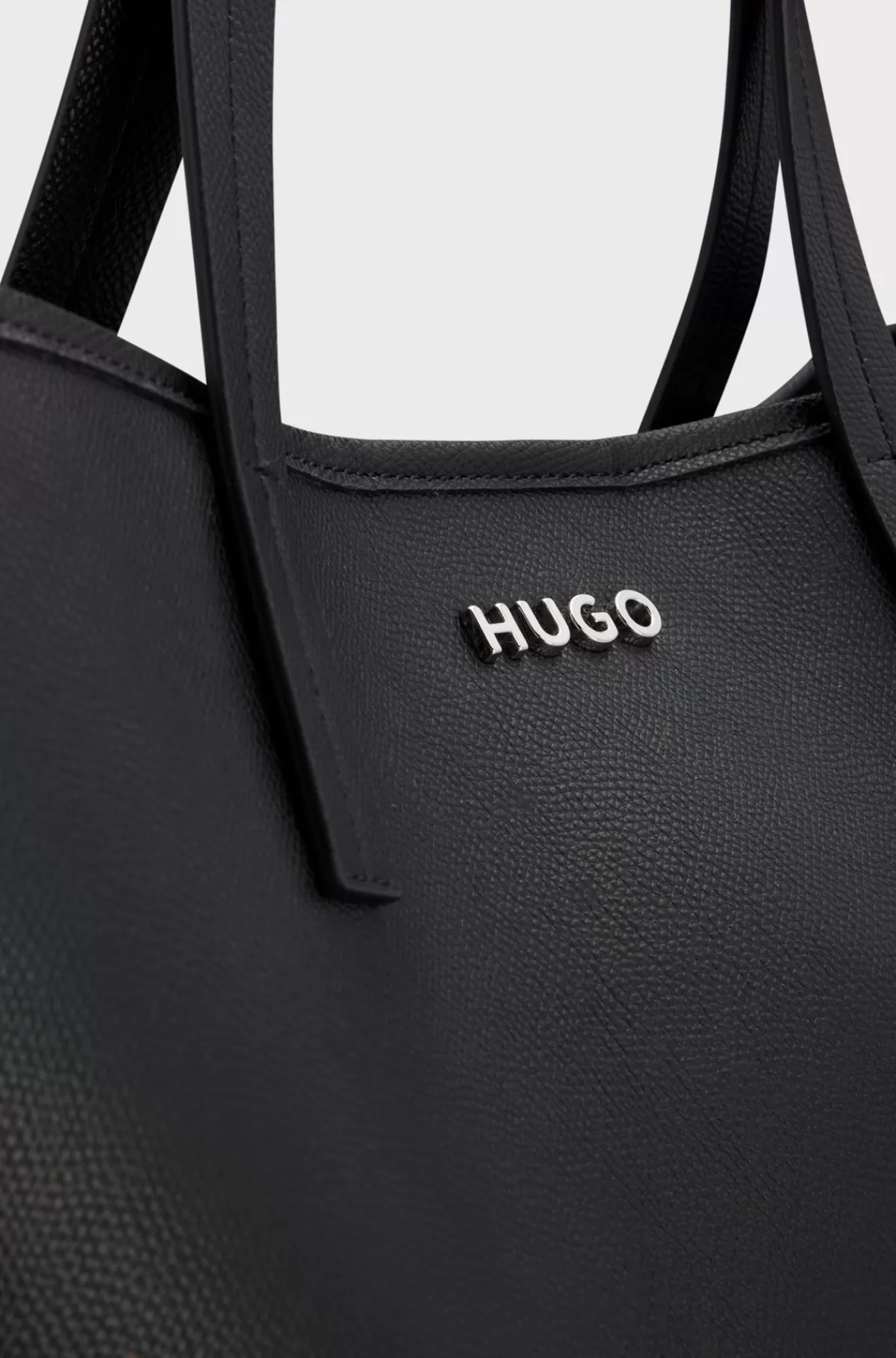 HUGO BOSS Indkøbstaske I Imiteret Læder Med Aftagelig Inderlomme Sort Outlet