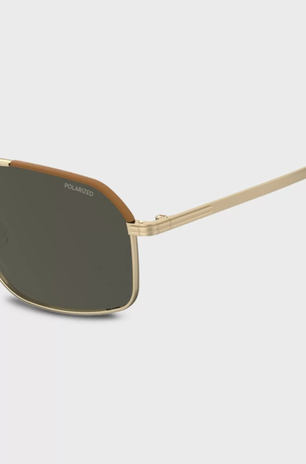 HUGO BOSS Italiensk Fremstillede Limited Collection-solbriller Med Læderdetaljer Guld Fashion