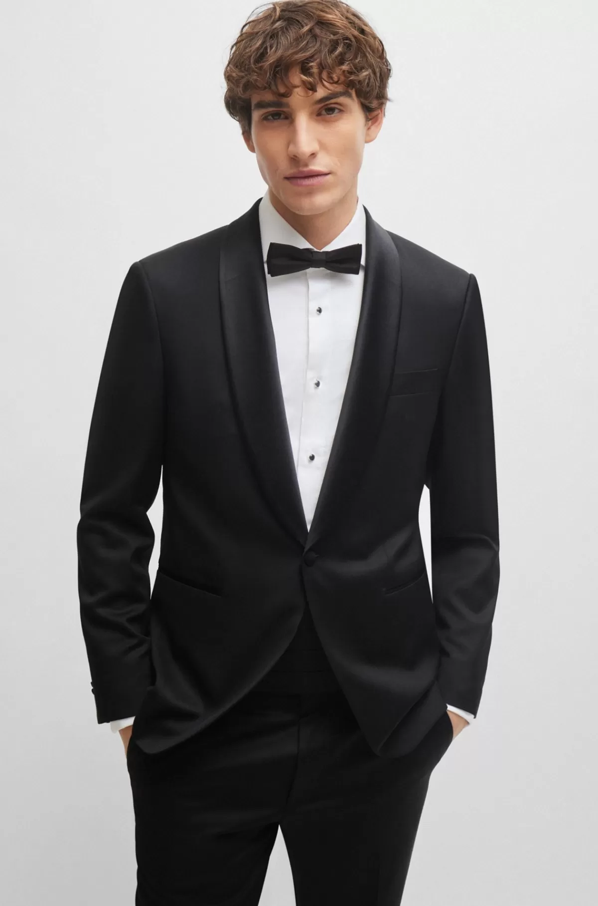 HUGO BOSS Italiensk Fremstillet Butterfly I Silkejacquard Sort Online