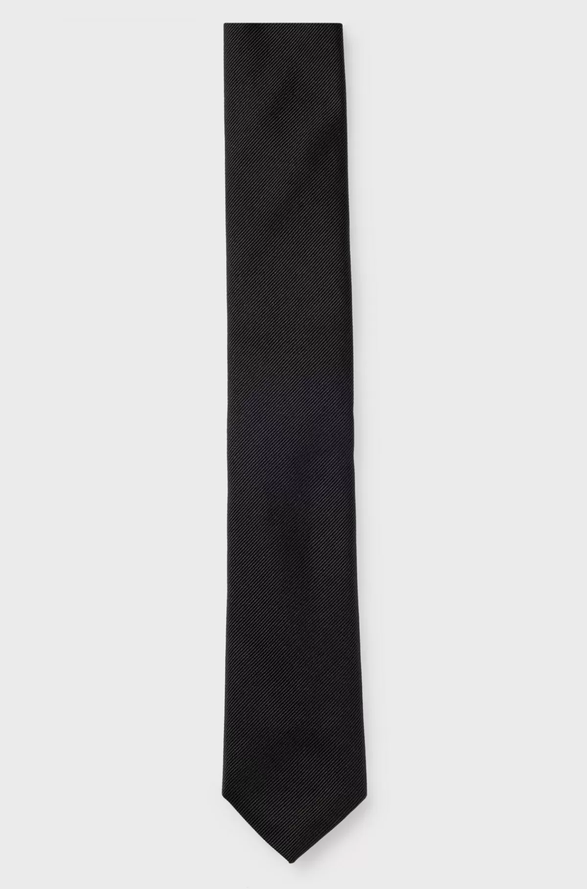 HUGO BOSS Italiensk Fremstillet Slips I Ren Silkejacquard Sort Shop
