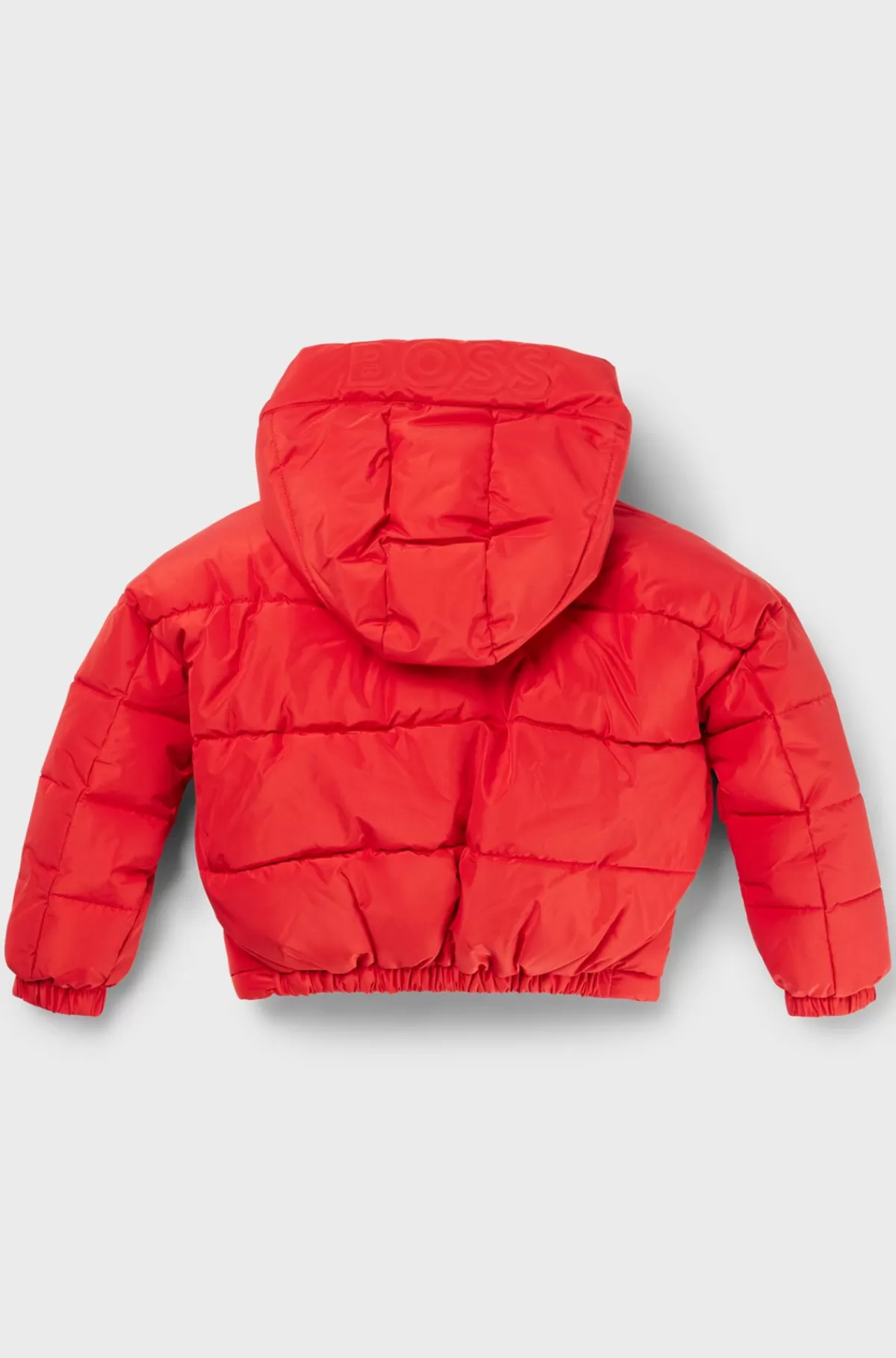 HUGO BOSS Jakke Med Hætte Samt Præget Og Trykte Logoer Til Børn Rød Discount