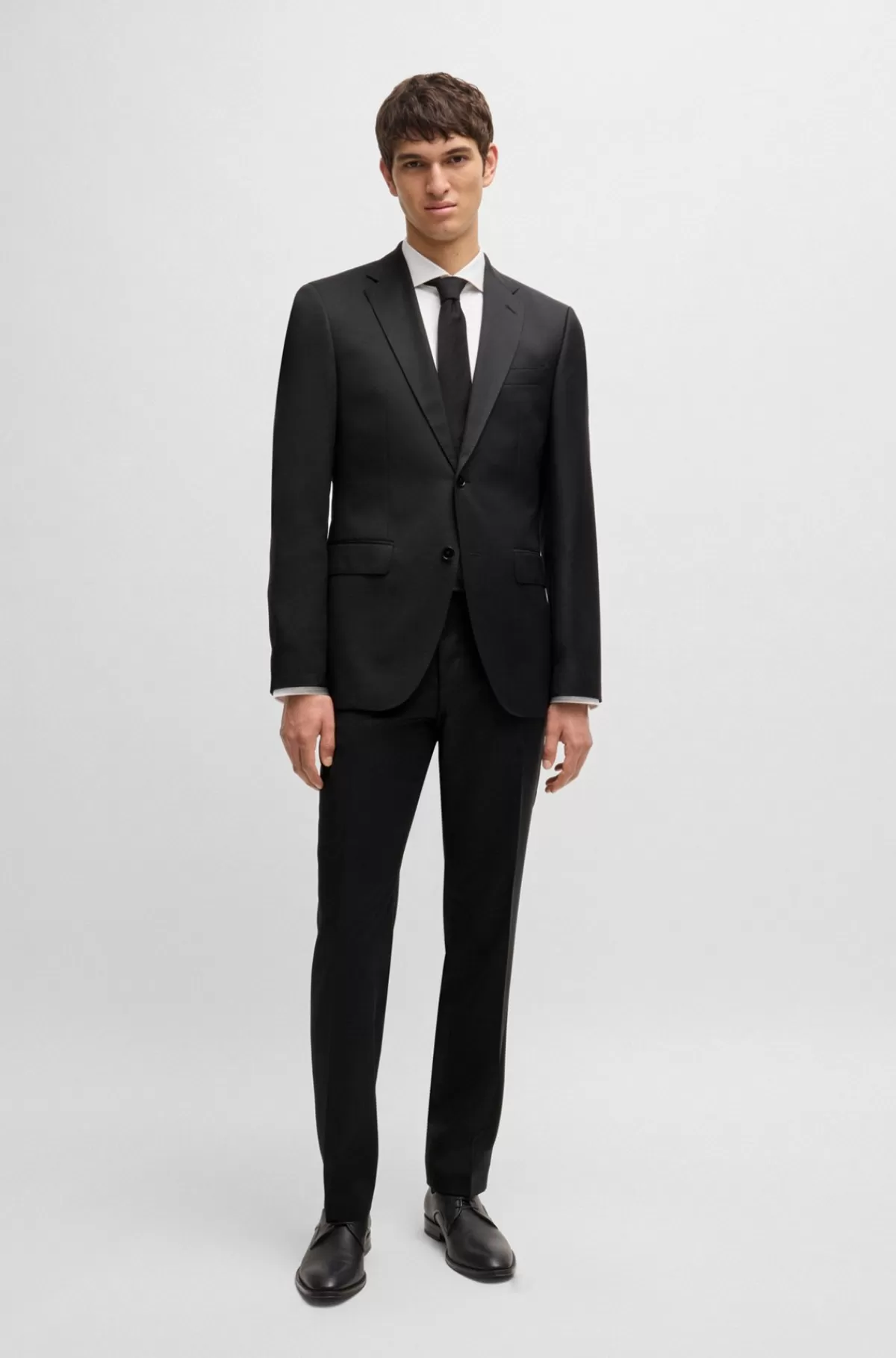 HUGO BOSS Jakke Med Regular Fit I Serge Af Ny Uld Sort Best Sale