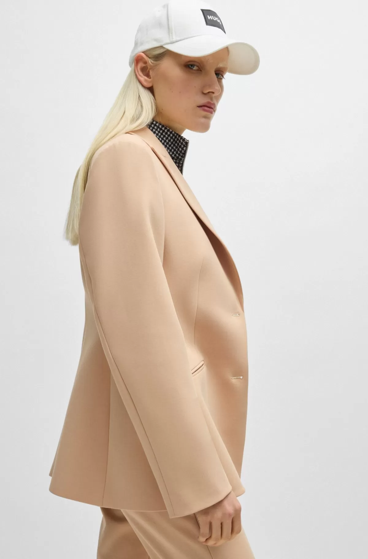 HUGO BOSS Jakke Med Sharp Fit Og Lukning Med To Knapper Lys beige Hot