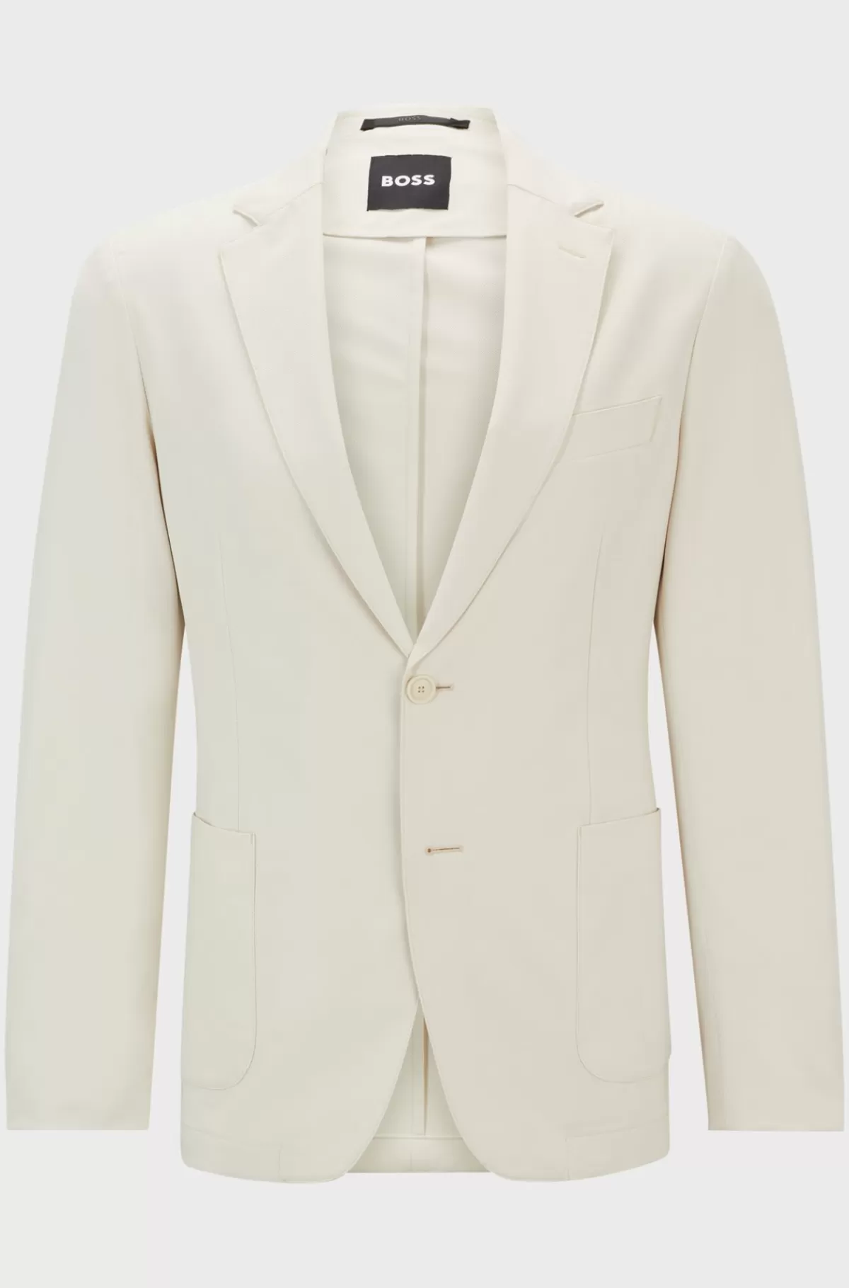 HUGO BOSS Jakke Med Slim Fit I Krølresistent Performance-stof Med Stræk Hvid Shop