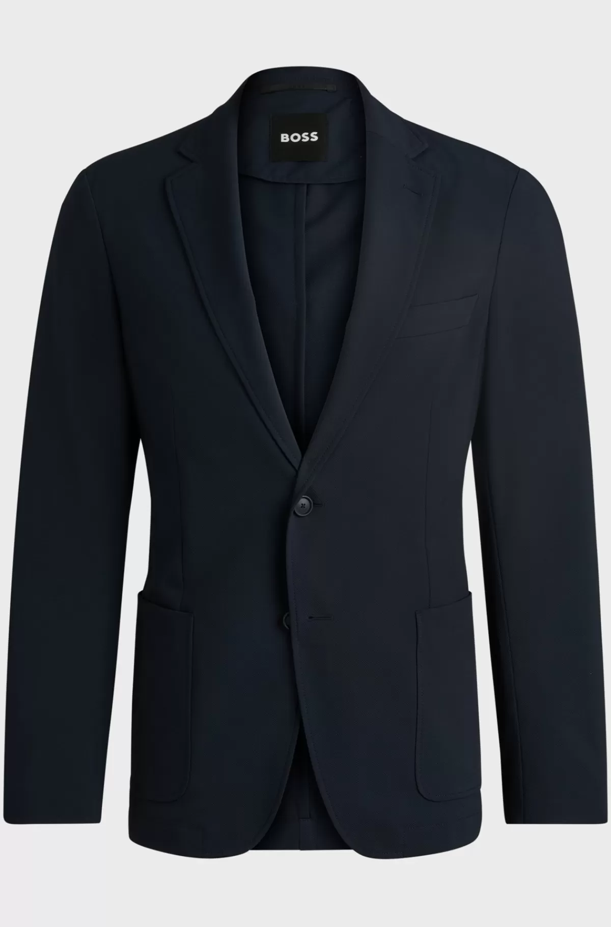 HUGO BOSS Jakke Med Slim Fit I Krølresistent Performance-stof Med Stræk Mørkeblå Discount