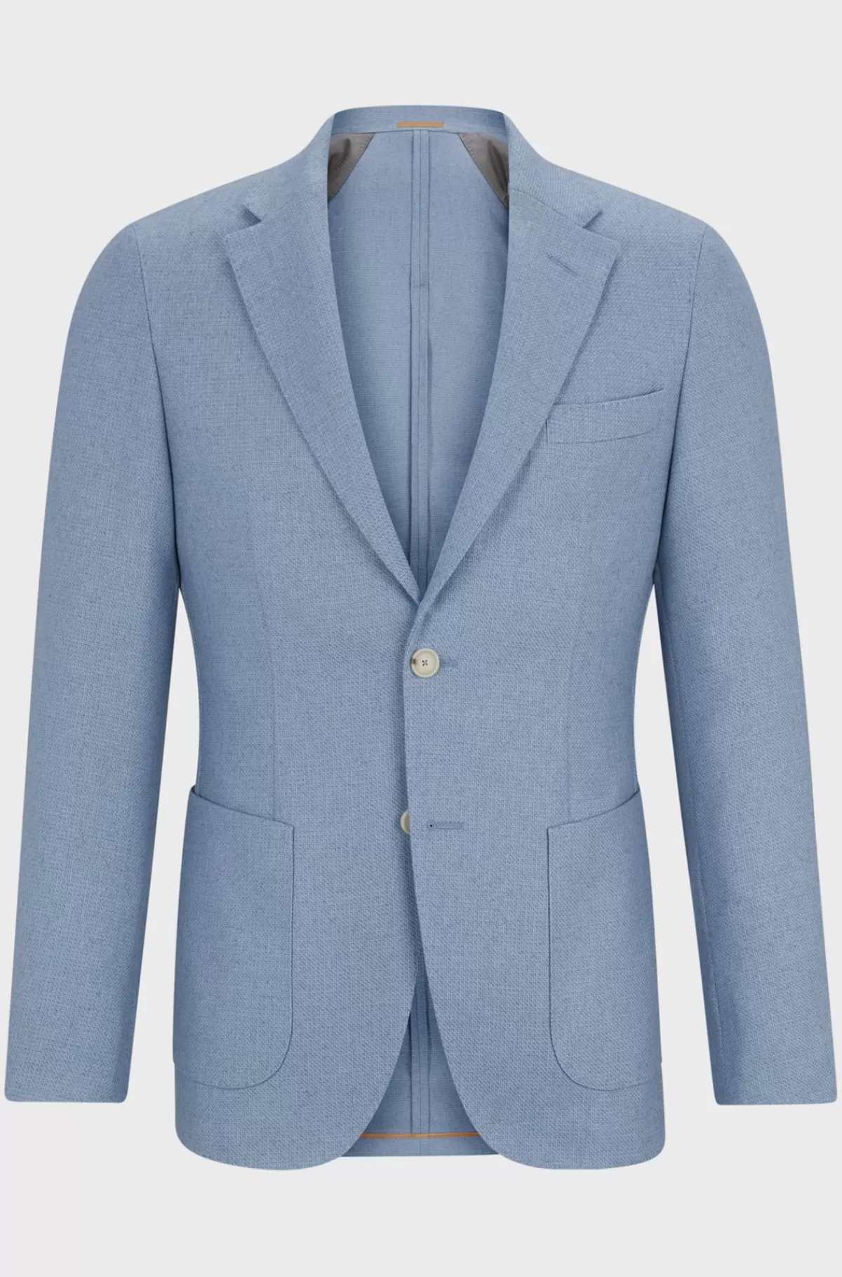 HUGO BOSS Jakke Med Slim Fit I Ny Uld, Silke Og Kashmir Lyseblå Fashion