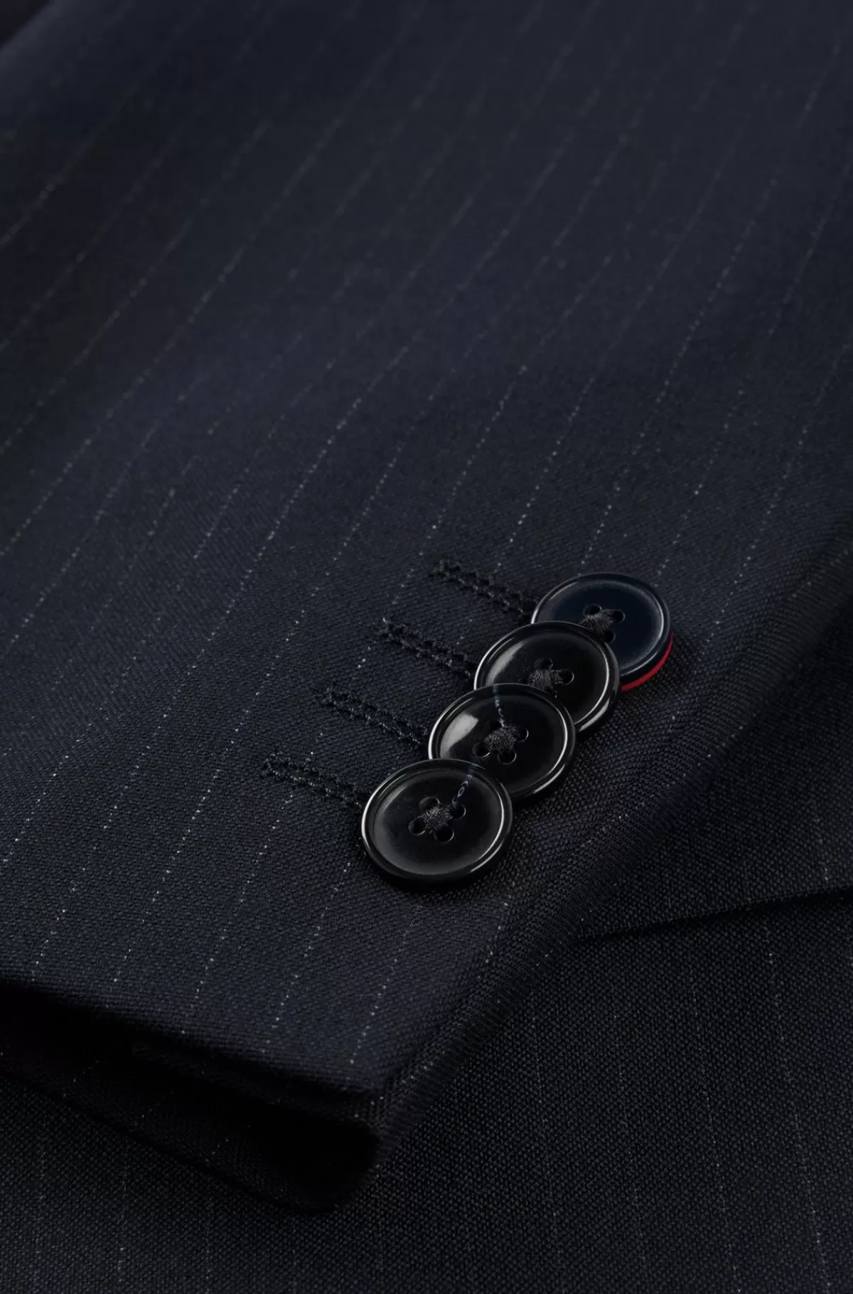 HUGO BOSS Jakkesæt I Tre Dele Med Slim Fit I Stof Med Performance-stræk Mørkeblå Hot