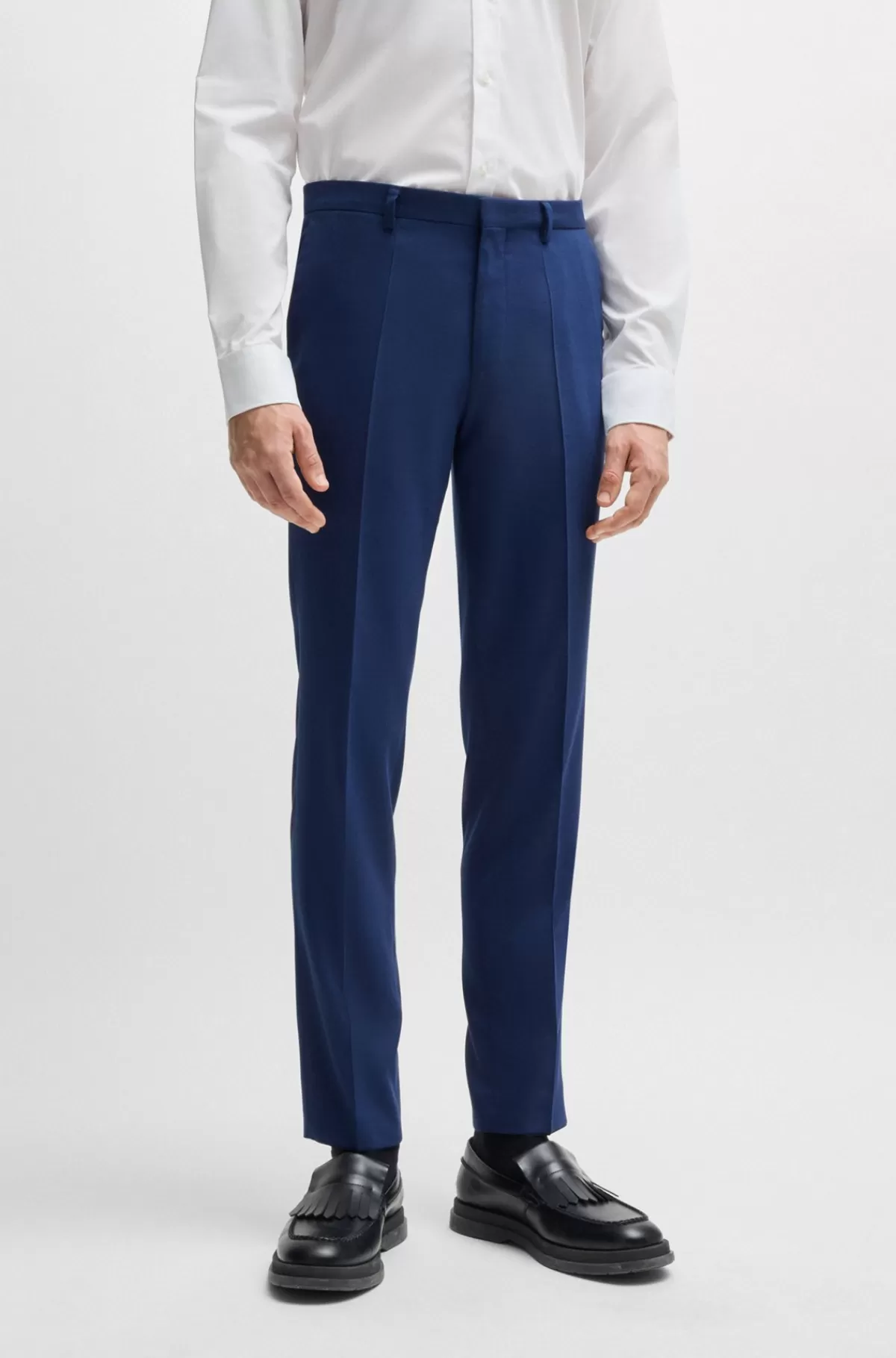 HUGO BOSS Jakkesæt Med Extra Slim Fit Af Stof Med Performance-stræk Blå Outlet