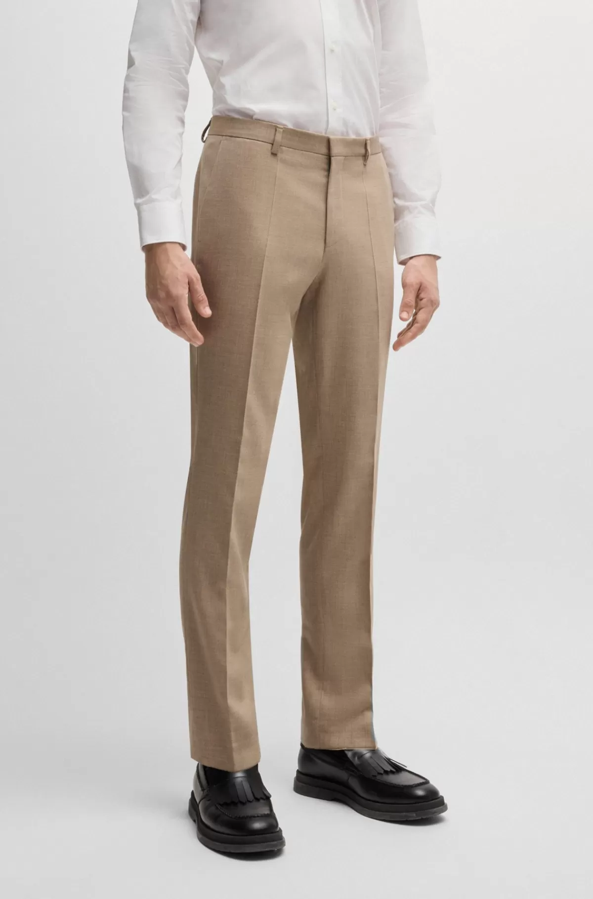 HUGO BOSS Jakkesæt Med Extra Slim Fit Af Stof Med Performance-stræk Lys beige Online