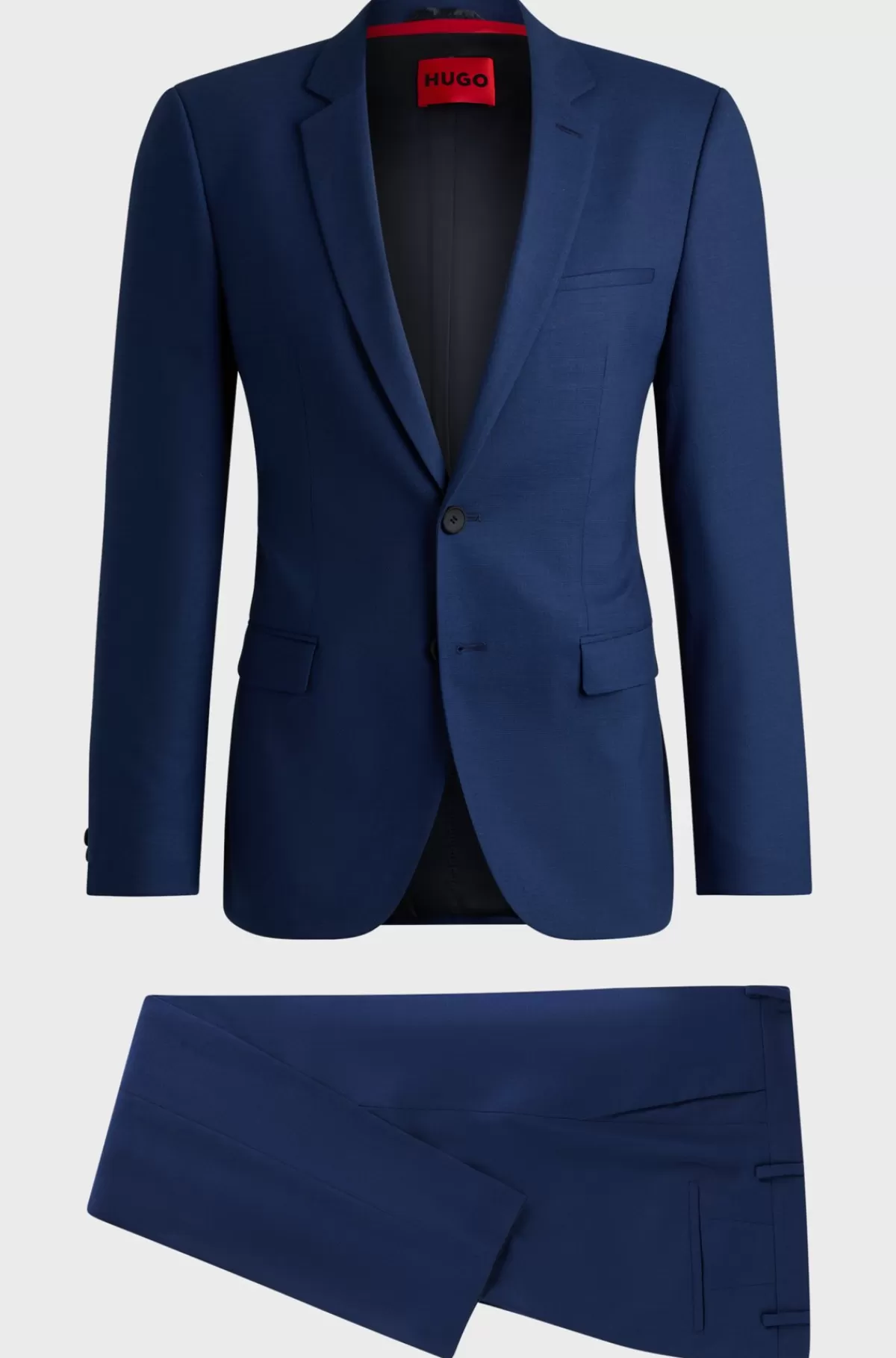 HUGO BOSS Jakkesæt Med Extra Slim Fit Af Stof Med Performance-stræk Blå Outlet
