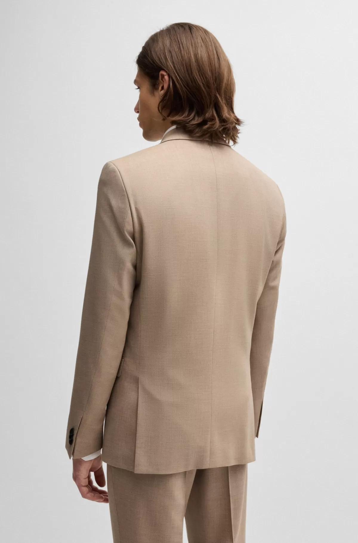 HUGO BOSS Jakkesæt Med Extra Slim Fit Af Stof Med Performance-stræk Lys beige Online