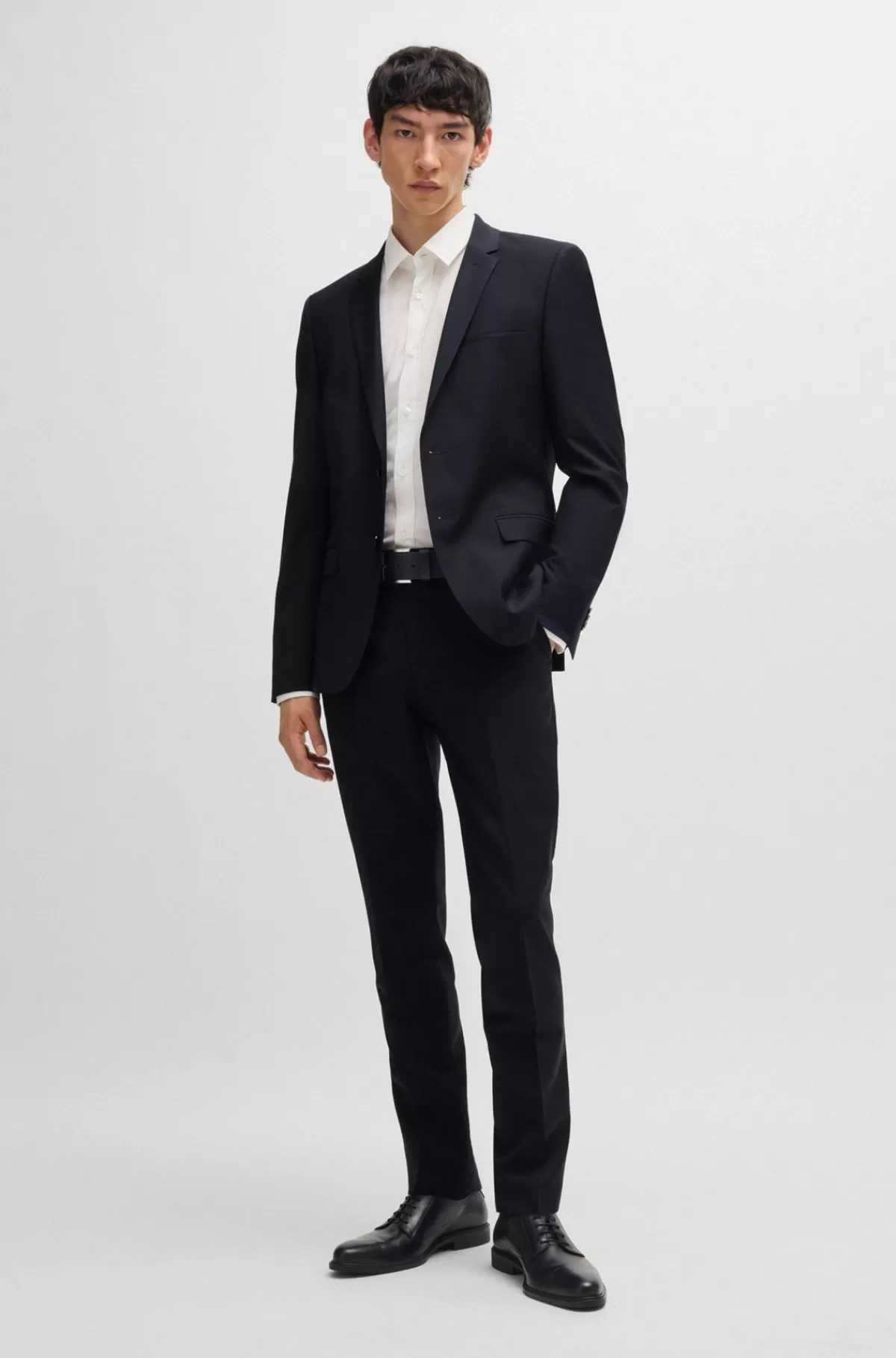HUGO BOSS Jakkesæt Med Extra Slim Fit I En Uldblanding Mørkeblå Online