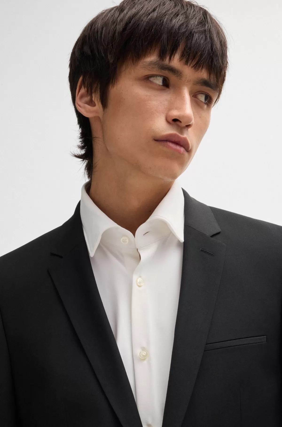 HUGO BOSS Jakkesæt Med Extra Slim Fit I En Uldblanding Sort New