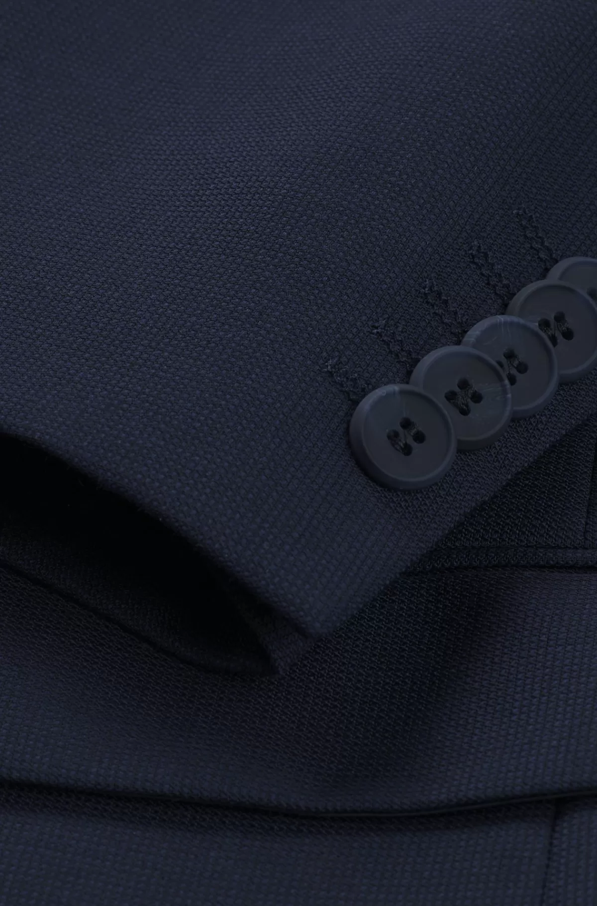 HUGO BOSS Jakkesæt Med Moderne Fit I Mikromønstret Stof Med Performance-stræk Mørkeblå Outlet