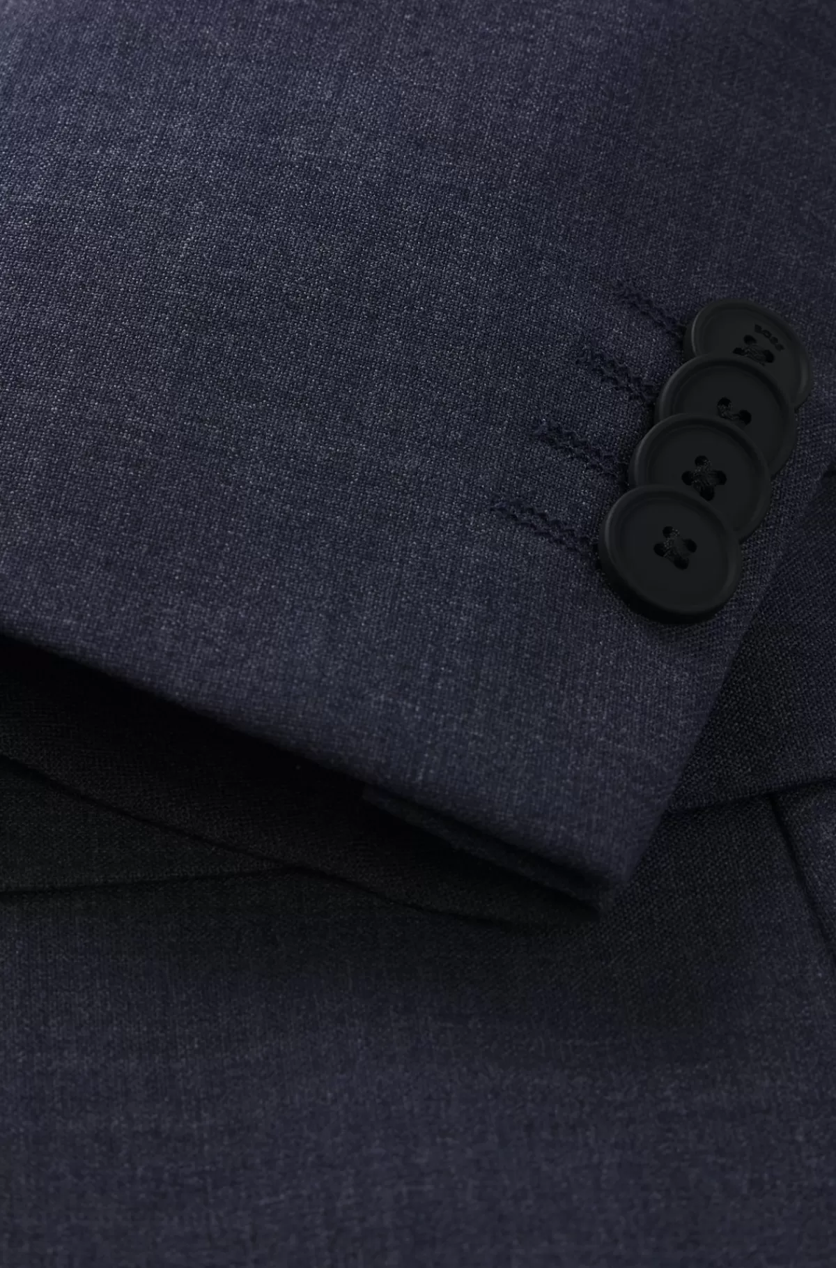 HUGO BOSS Jakkesæt Med Slim Fit I Mikromønstret Stof Med Performance-stræk Blå Fashion
