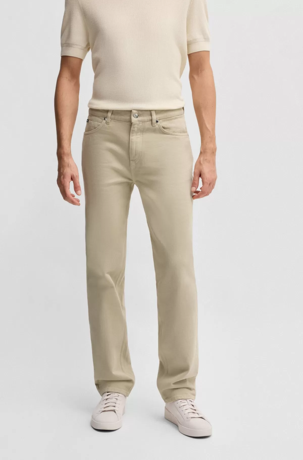 HUGO BOSS Jeans Fra BOSS SELECTED BY BECKHAM I Italiensk Denim Lys beige Online