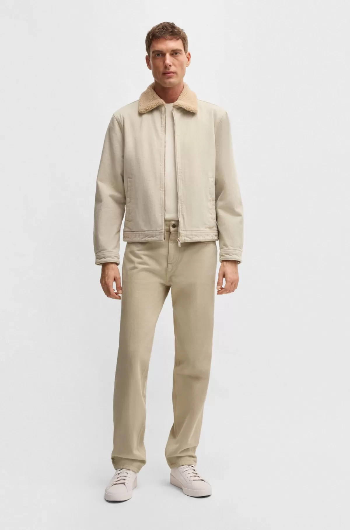 HUGO BOSS Jeans Fra BOSS SELECTED BY BECKHAM I Italiensk Denim Lys beige Online