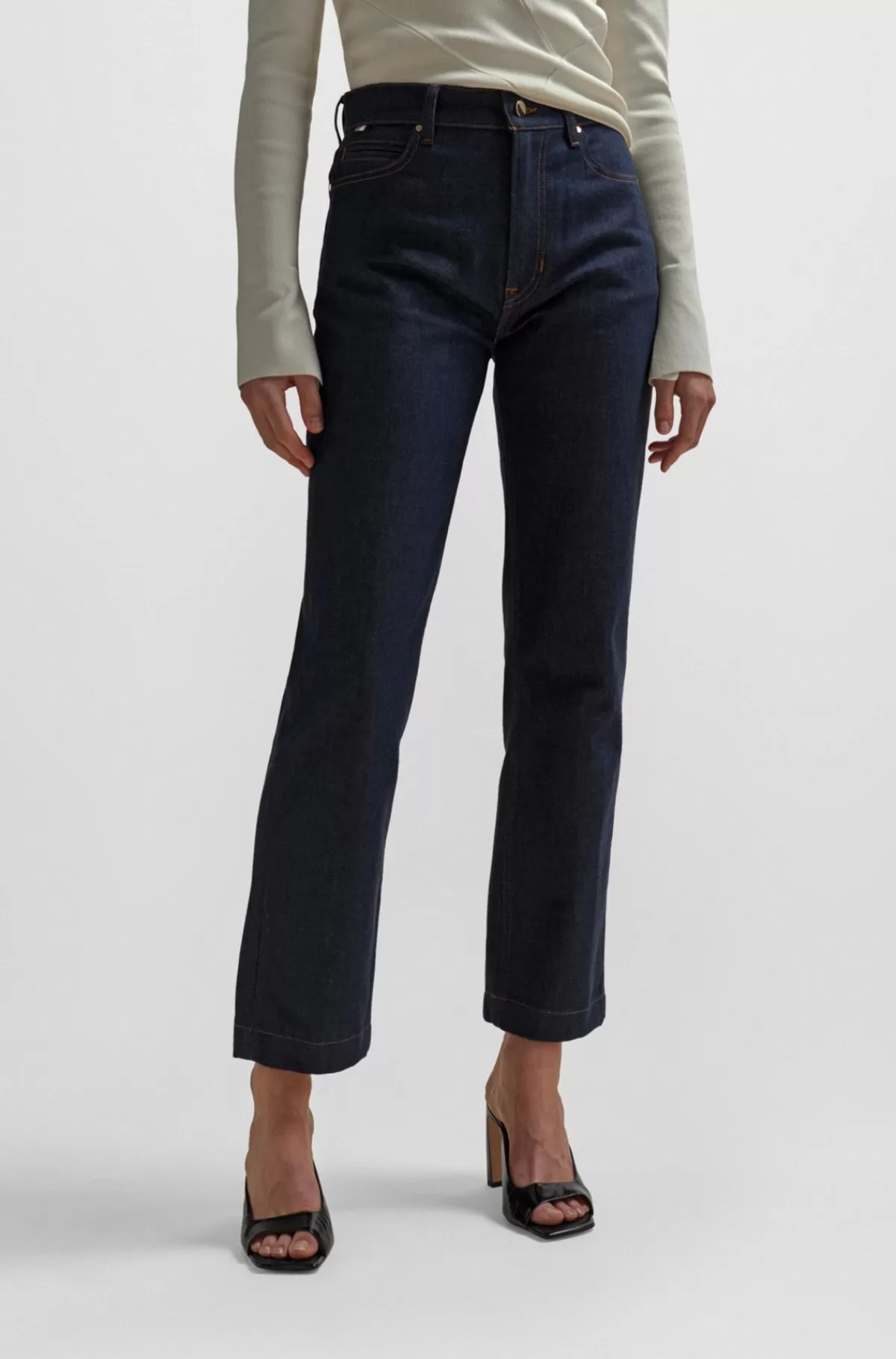 HUGO BOSS Jeans I Slim Fit I Marineblå Denim Med Behageligt Stræk Mørkeblå Store