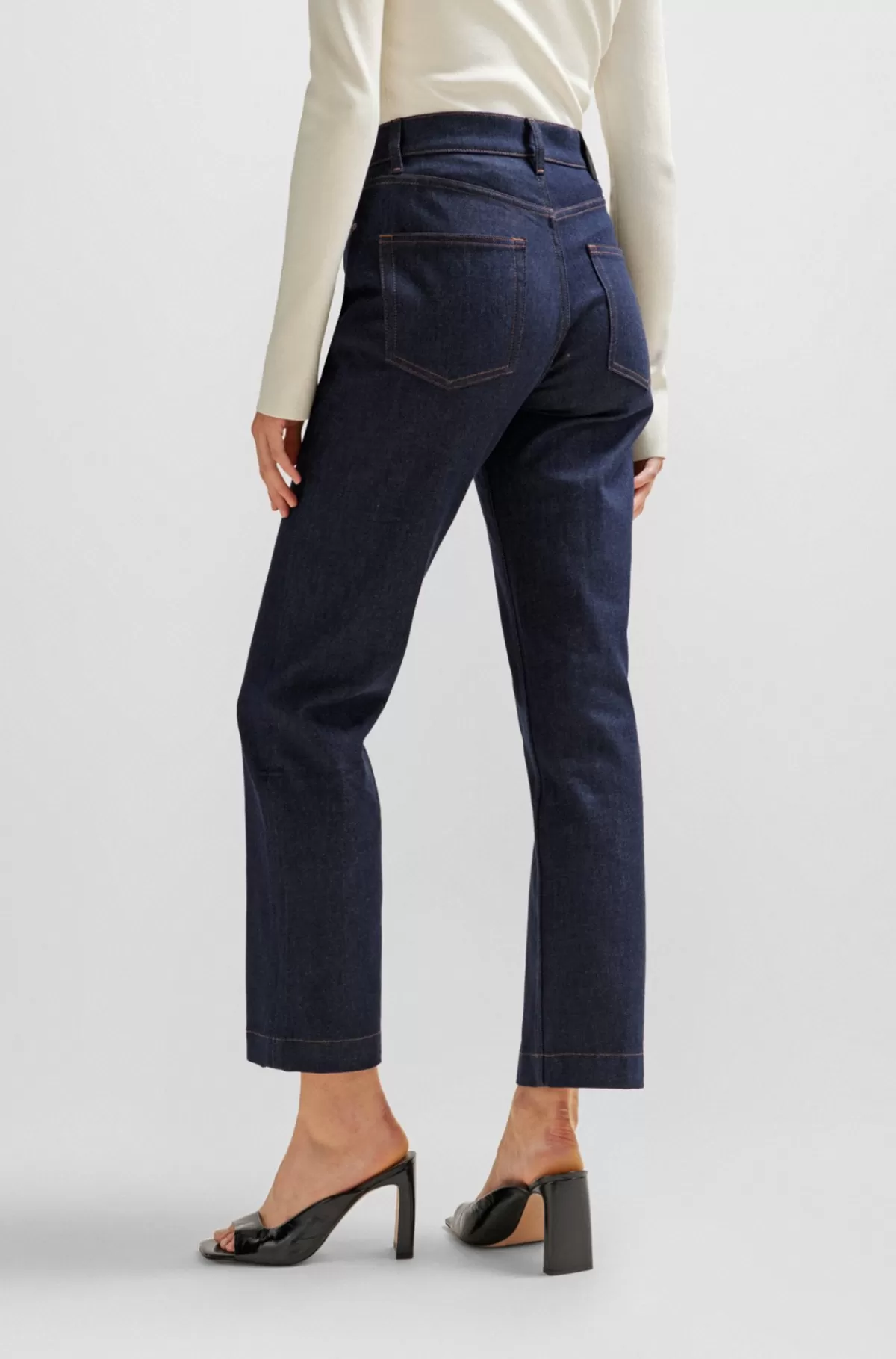 HUGO BOSS Jeans I Slim Fit I Marineblå Denim Med Behageligt Stræk Mørkeblå Store