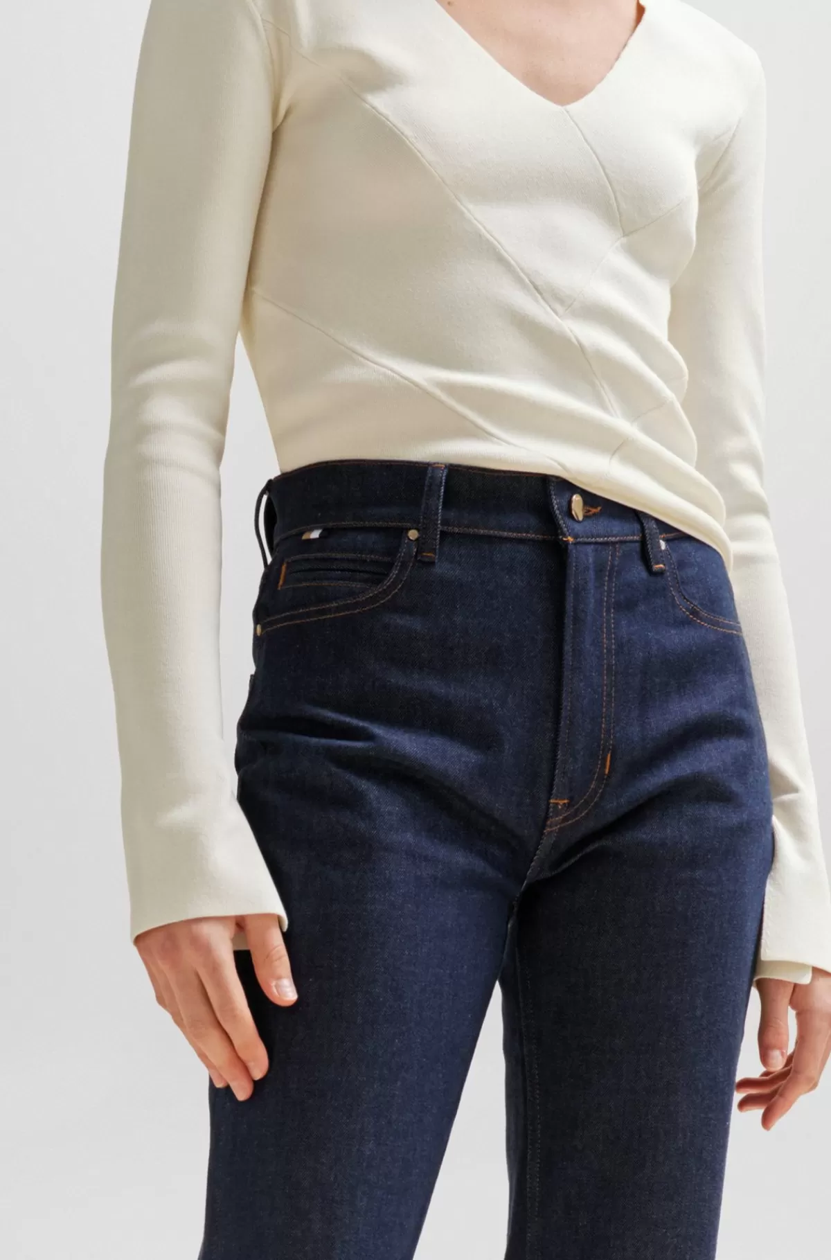 HUGO BOSS Jeans I Slim Fit I Marineblå Denim Med Behageligt Stræk Mørkeblå Store