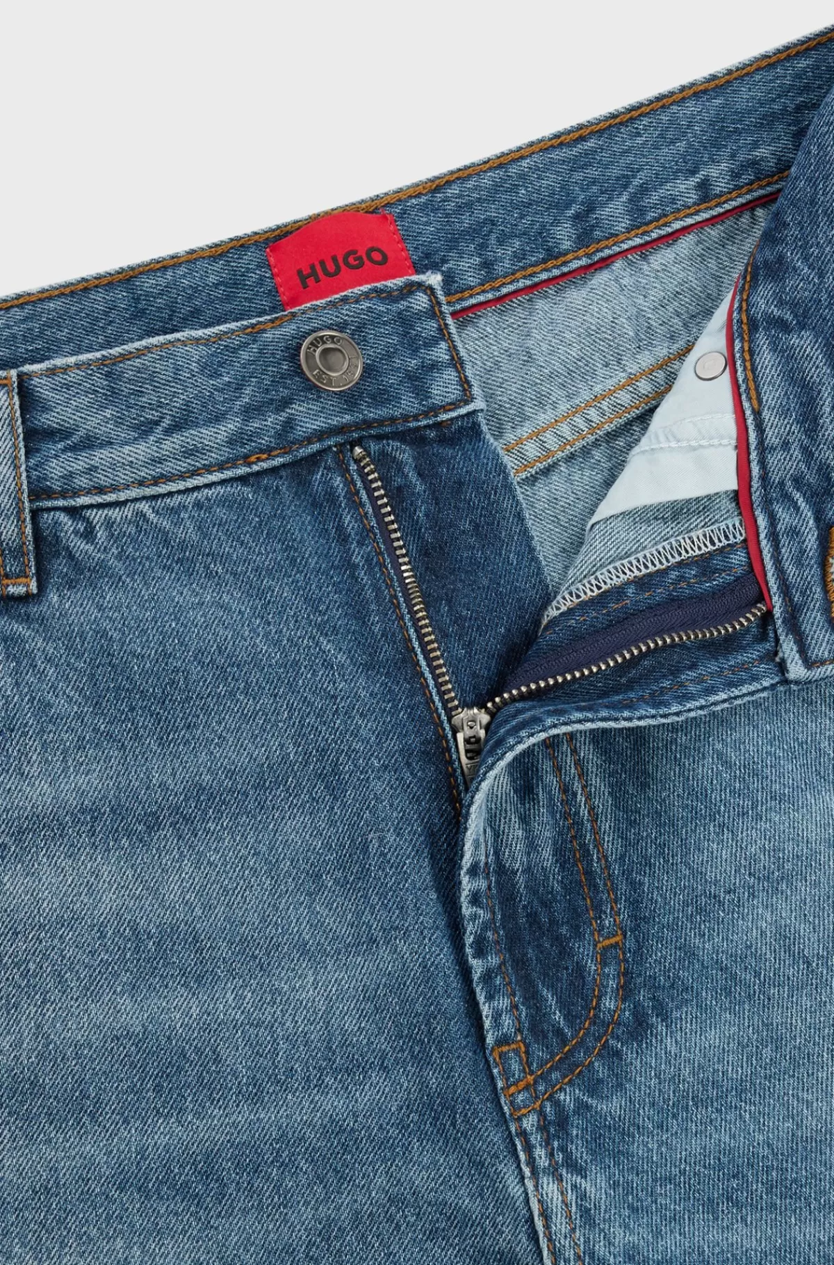 HUGO BOSS Jeans Med Almindelig Talje Og Regular Fit I Denim Blå Cheap