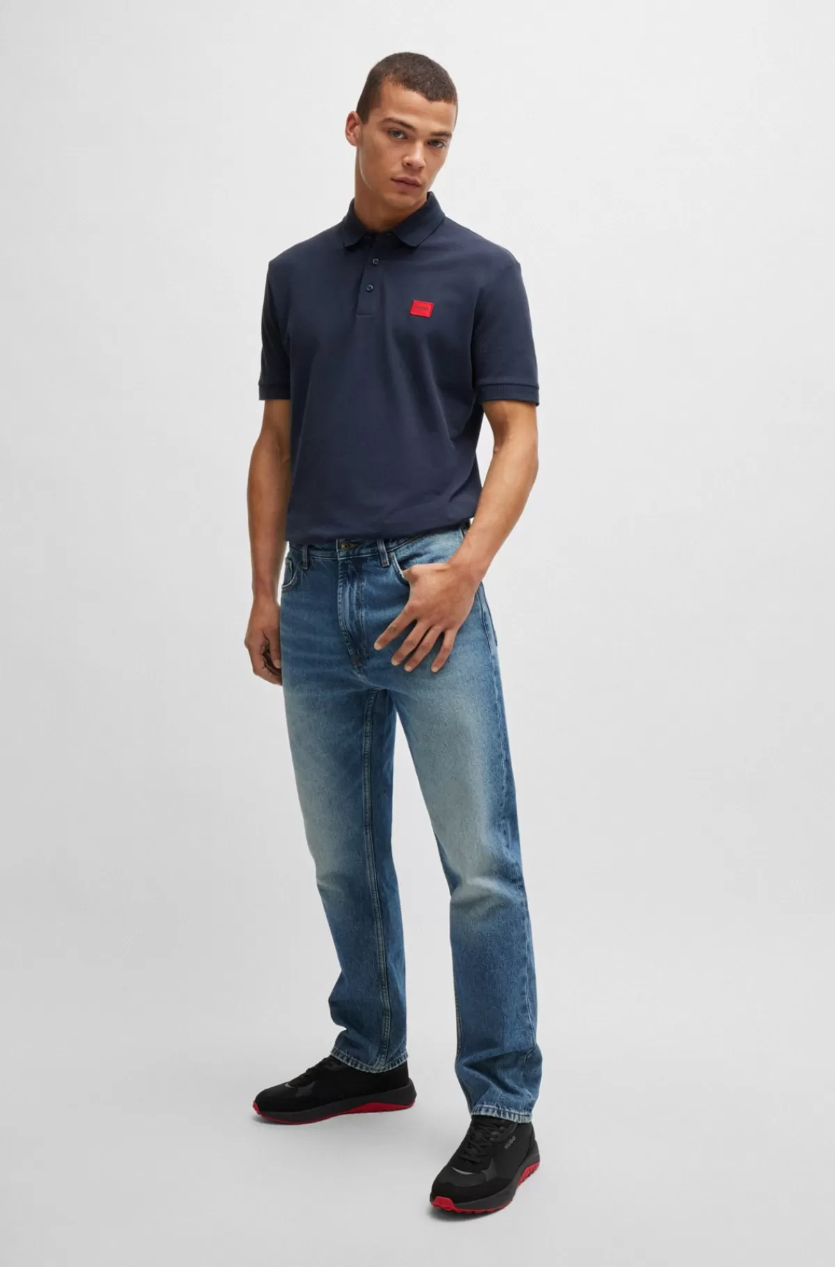 HUGO BOSS Jeans Med Almindelig Talje Og Regular Fit I Denim Blå Cheap