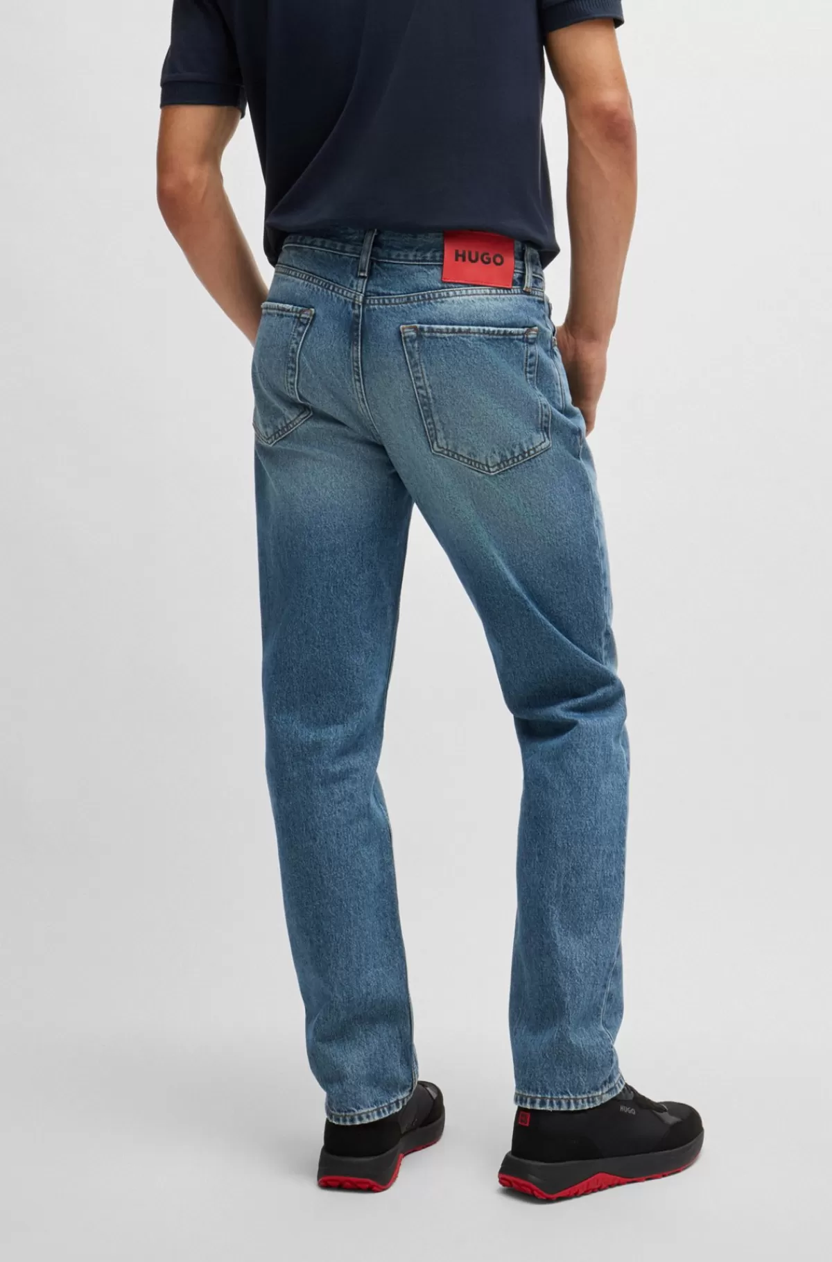HUGO BOSS Jeans Med Almindelig Talje Og Regular Fit I Denim Blå Cheap