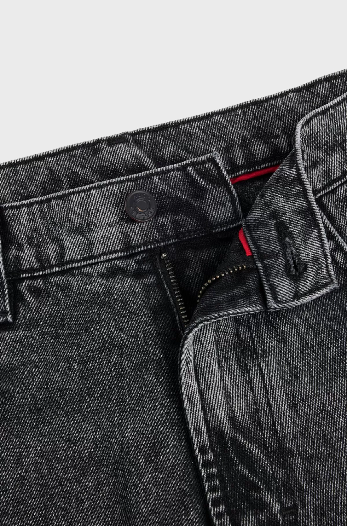 HUGO BOSS Jeans Med Almindelig Talje Og Regular Fit I Grå Denim Mørkegrå Hot
