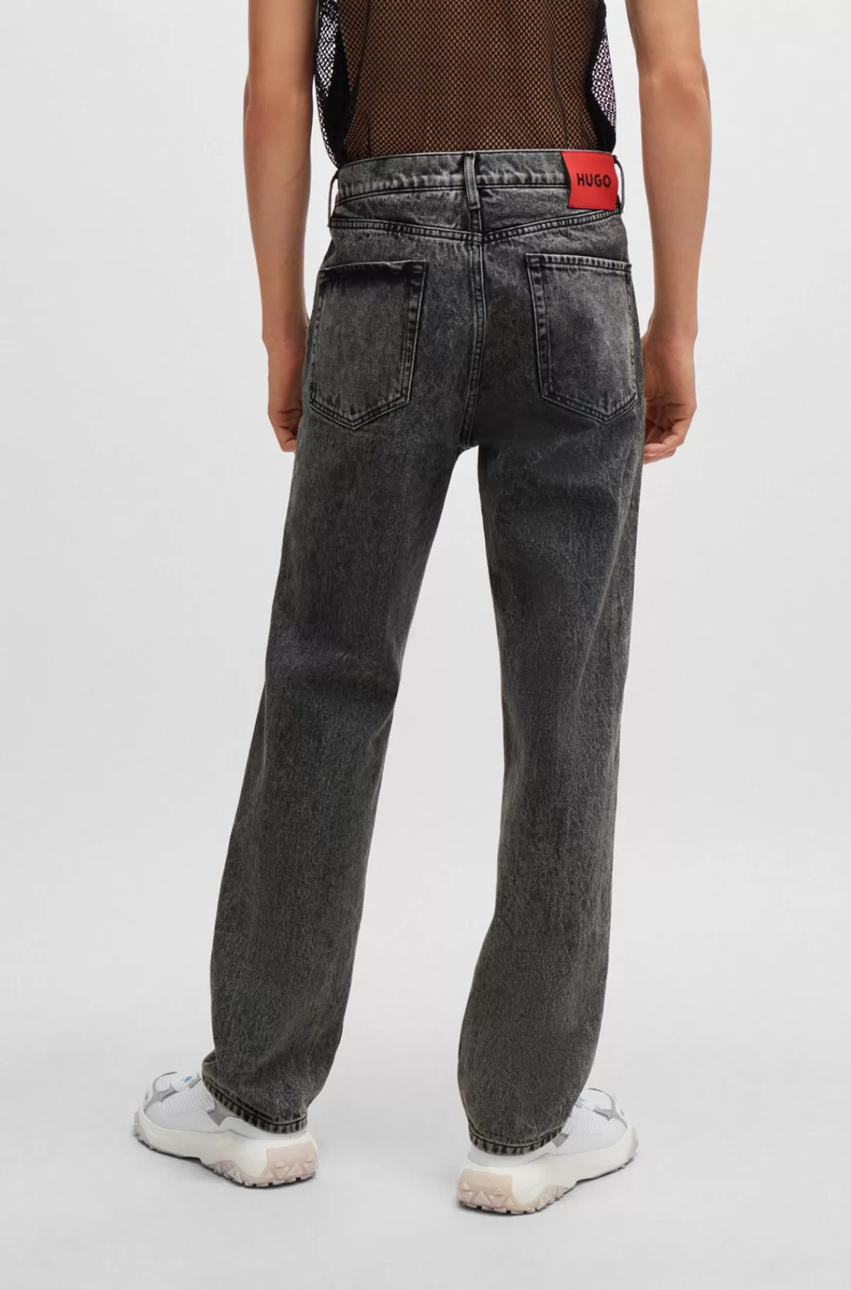 HUGO BOSS Jeans Med Almindelig Talje Og Regular Fit I Grå Denim Mørkegrå Hot