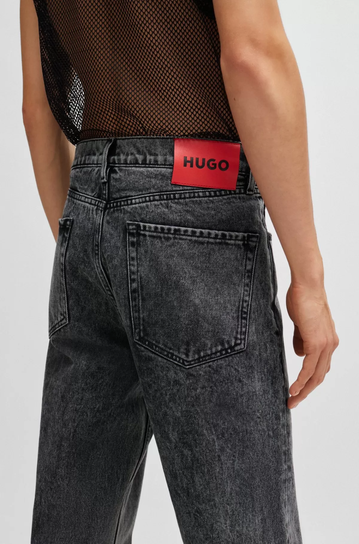 HUGO BOSS Jeans Med Almindelig Talje Og Regular Fit I Grå Denim Mørkegrå Hot