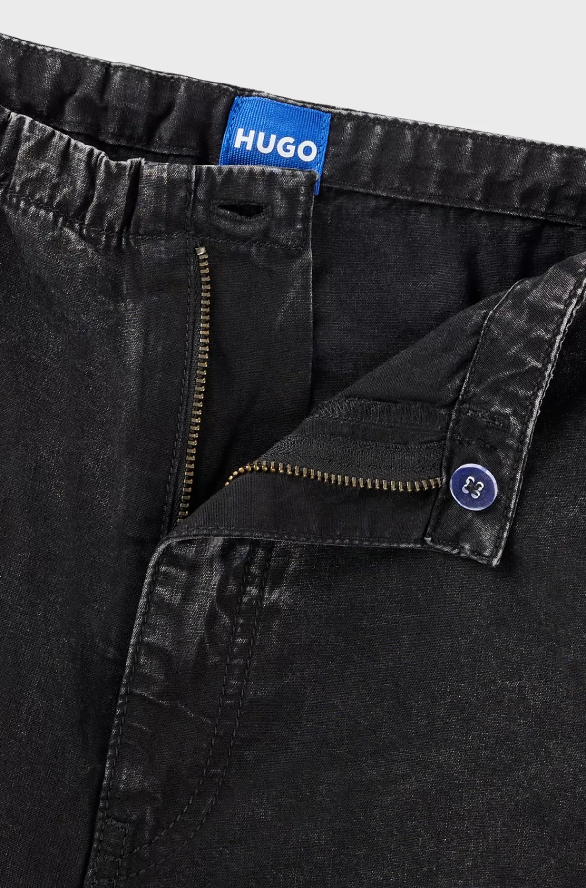 HUGO BOSS Jeans Med Baggy Fit Og Sort Denim Uden Stræk Mørkegrå Fashion