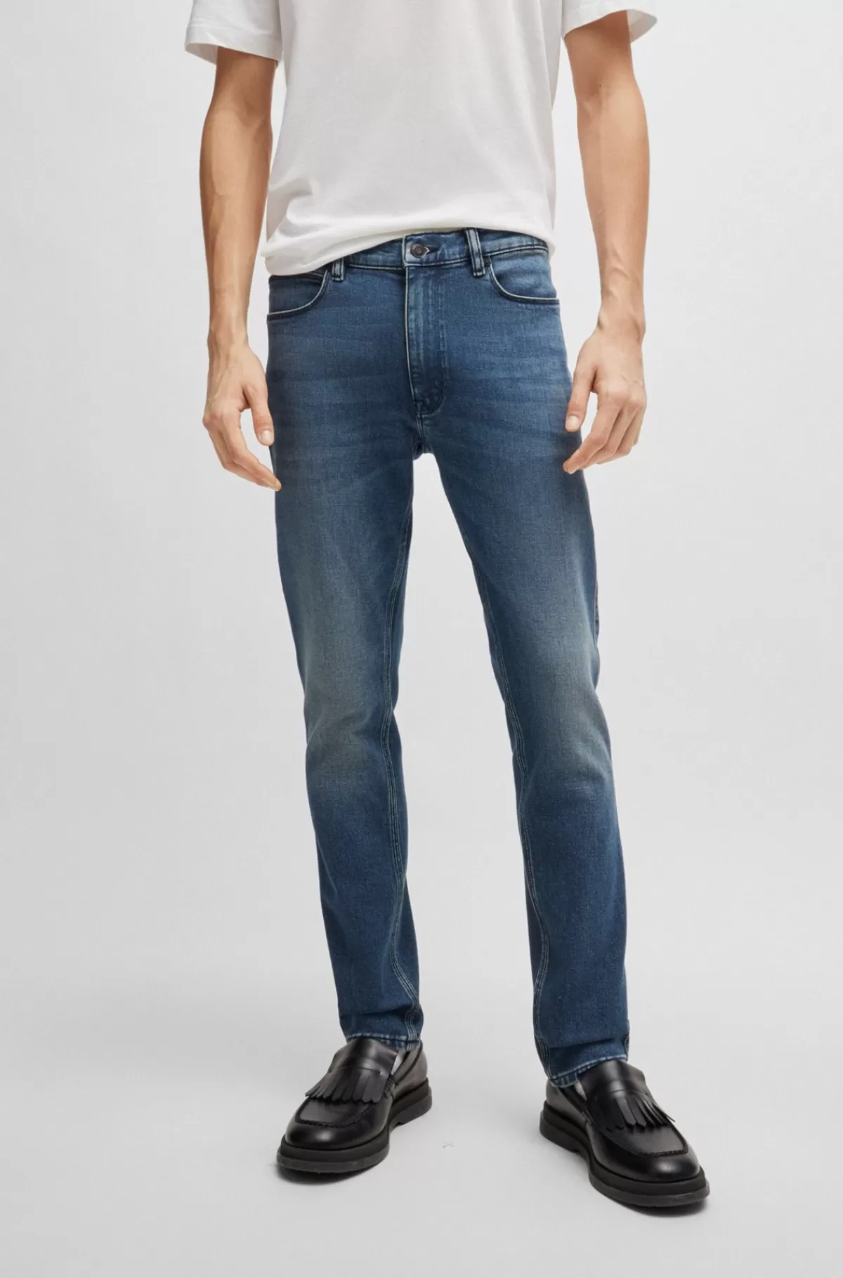 HUGO BOSS Jeans Med Extra Slim Fit I Denim Med Stræk Blå Best Sale