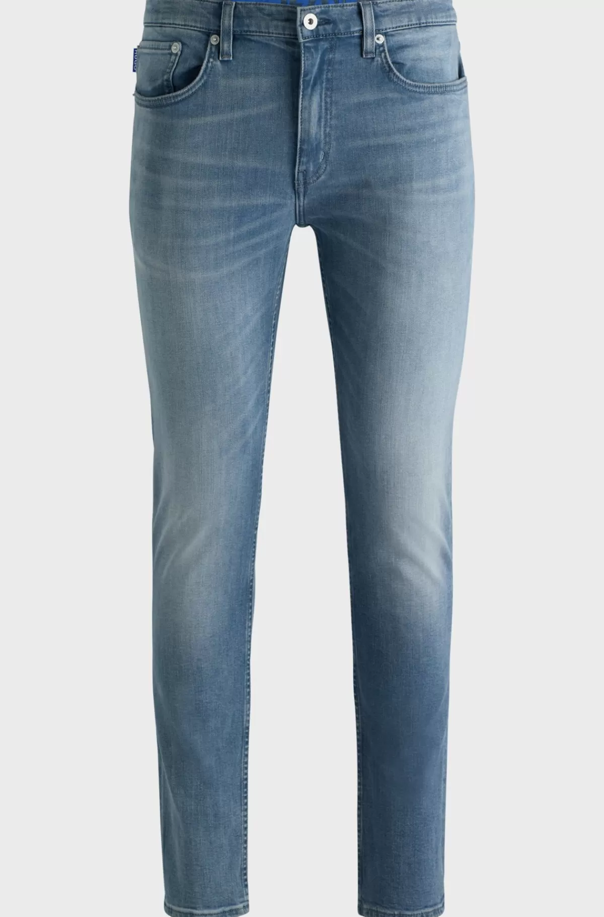 HUGO BOSS Jeans Med Extra Slim Fit I Mellemblå Denim Med Stræk Mørkeblå Hot