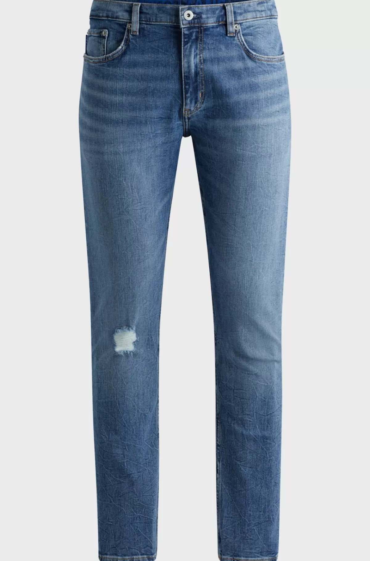 HUGO BOSS Jeans Med Extra Slim Fit I Netvasket Denim Blå Outlet