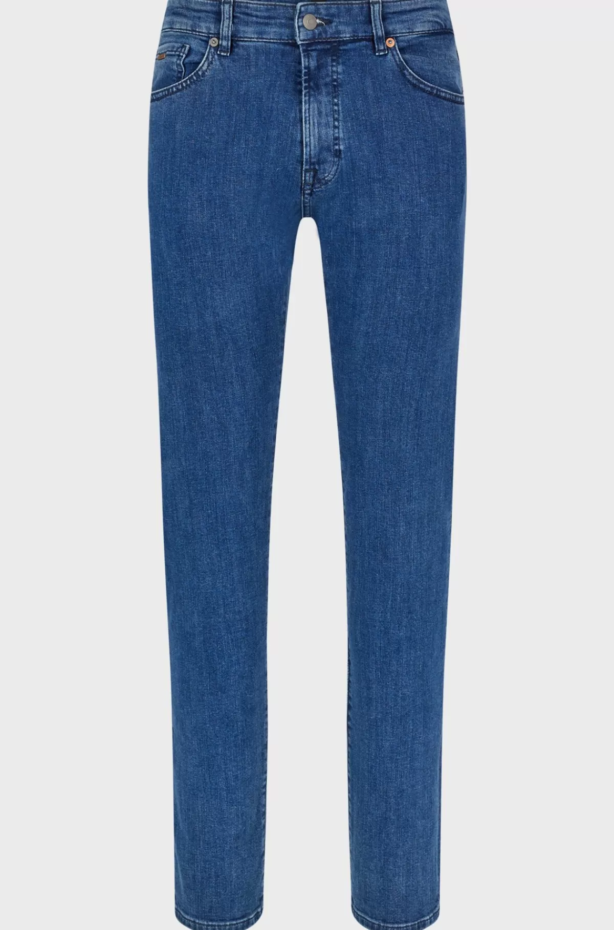 HUGO BOSS Jeans Med Regular Fit I Denim Med Ekstra Stræk Blå Discount