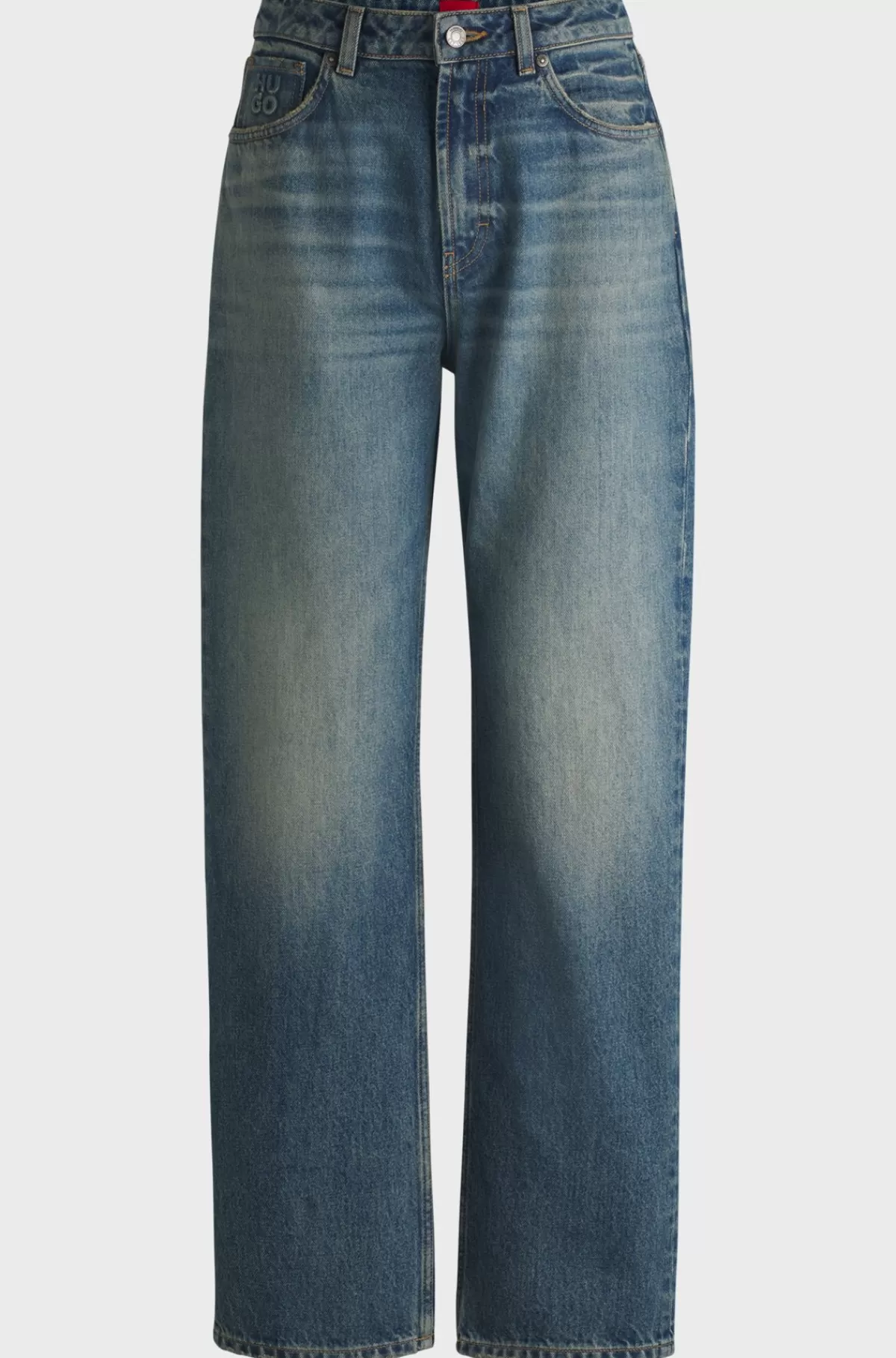HUGO BOSS Jeans Med Relaxed Fit I Denim Med Flere Nuancer Blå Cheap