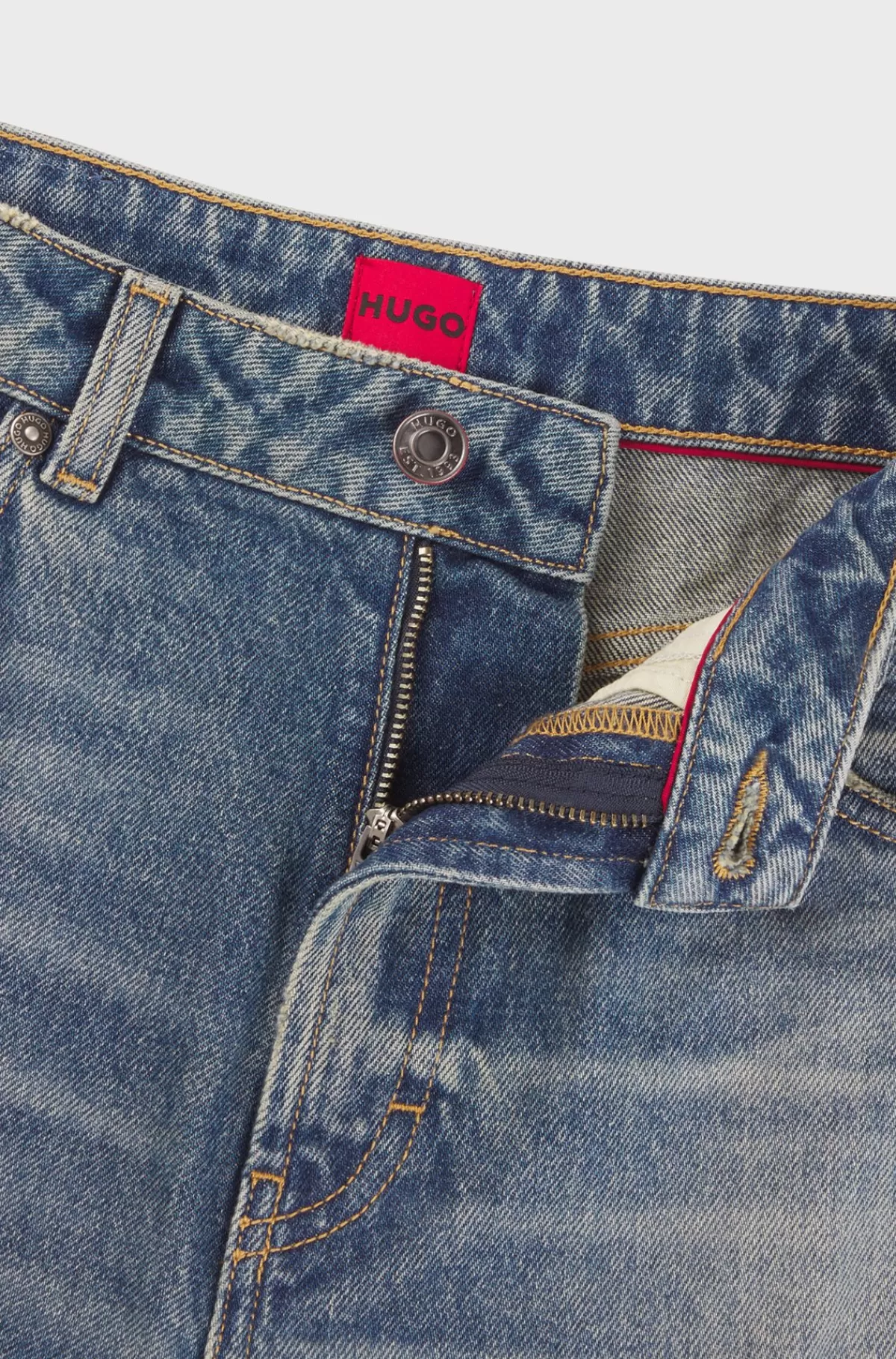 HUGO BOSS Jeans Med Relaxed Fit I Denim Med Flere Nuancer Blå Cheap