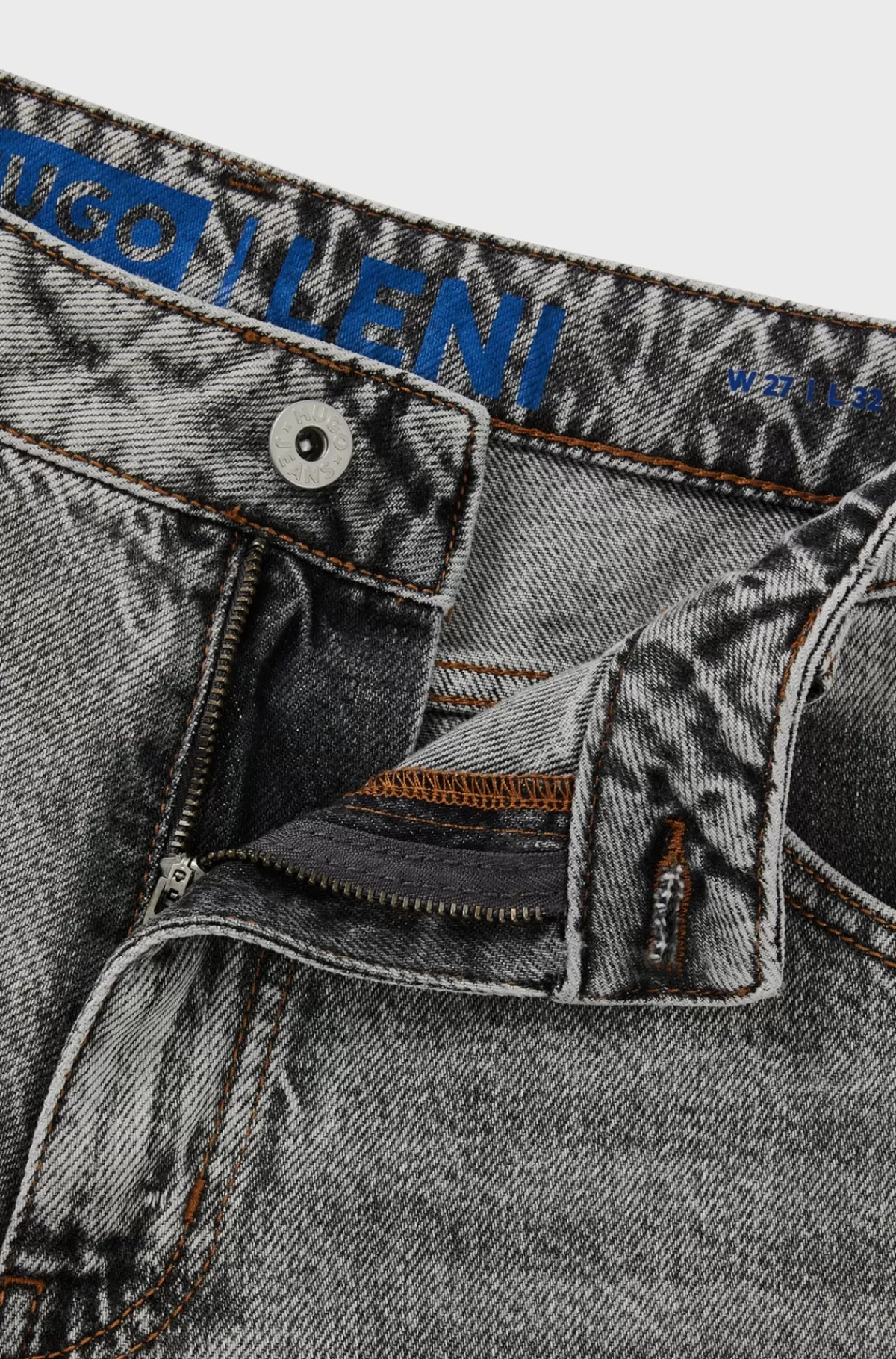 HUGO BOSS Jeans Med Relaxed Fit I Syrevasket Denim Uden Stræk Grå Sale