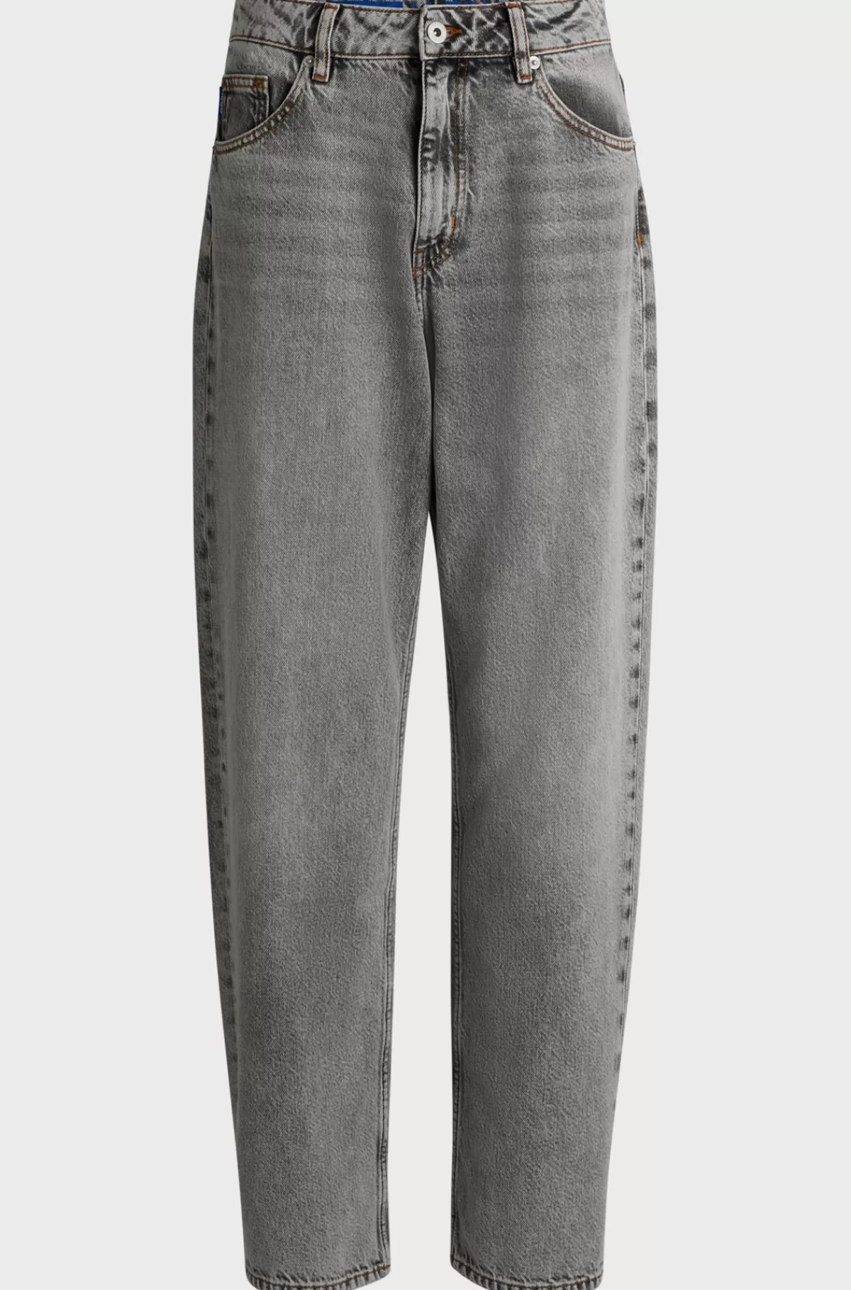 HUGO BOSS Jeans Med Relaxed Fit I Syrevasket Denim Uden Stræk Grå Sale