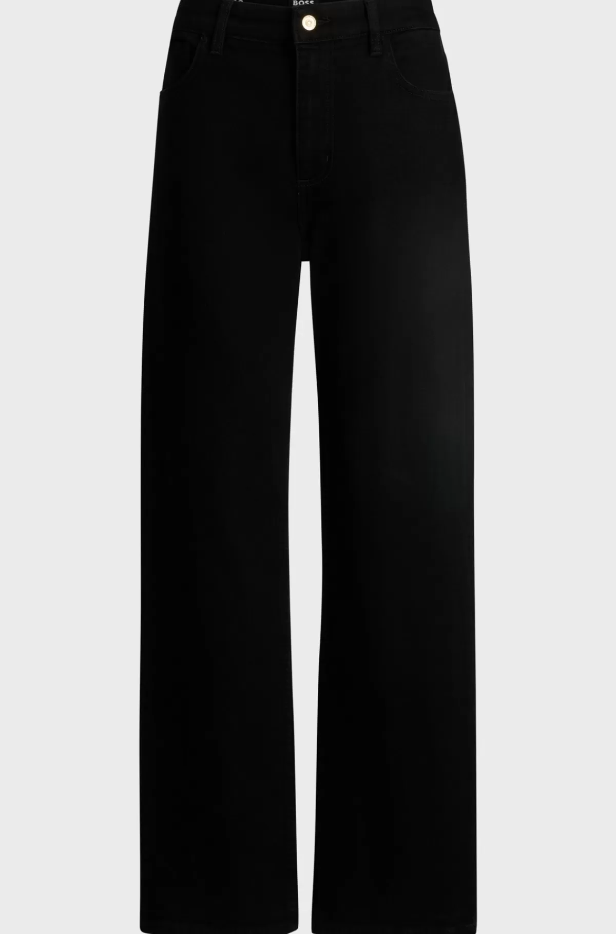 HUGO BOSS Jeans Med Signaturdetaljer I Denim Med Stræk Sort Hot