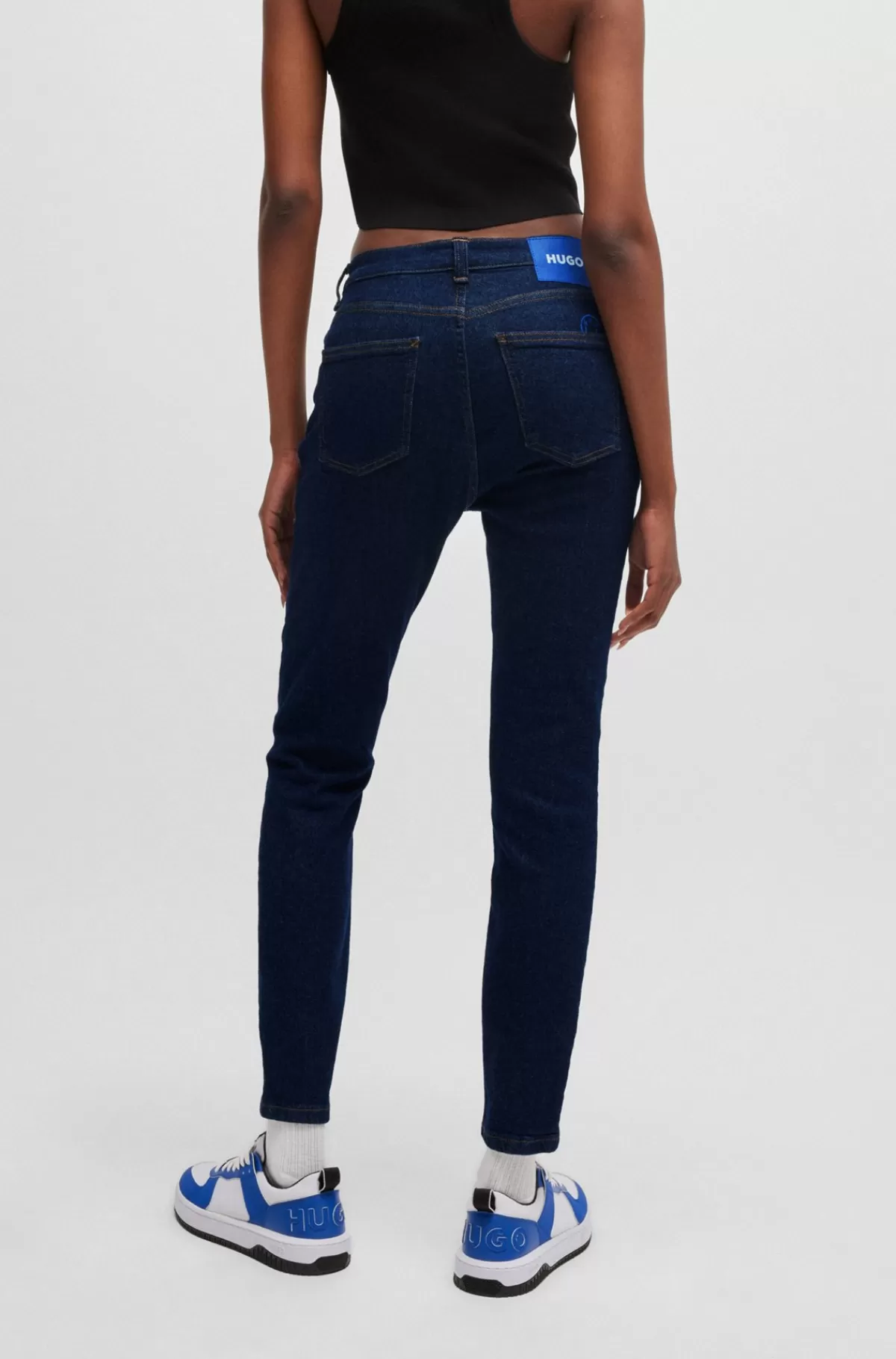HUGO BOSS Jeans Med Skinny Fit I Denim Med Stræk Mørkeblå New