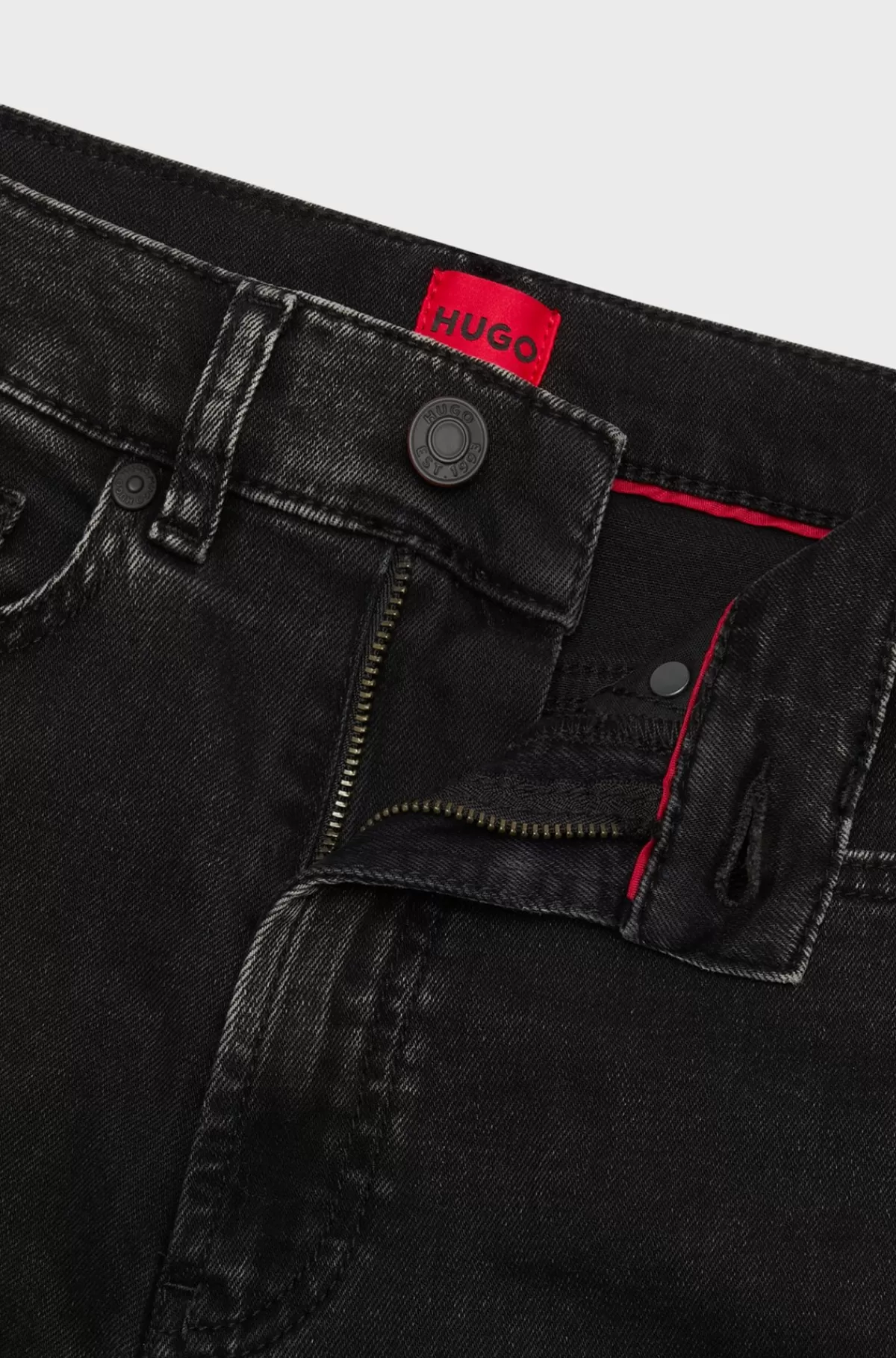 HUGO BOSS Jeans Med Skinny Fit I Sort Denim Med Ekstra Stræk Mørkegrå Shop