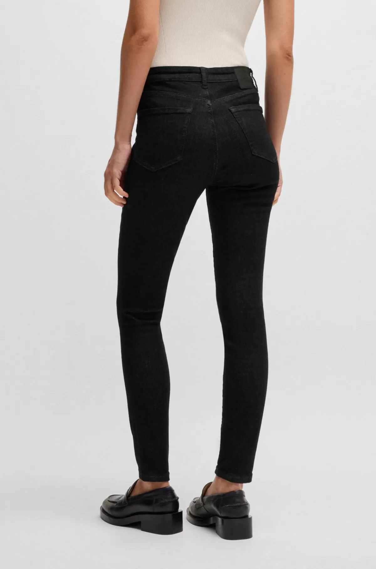 HUGO BOSS Jeans Med Skinny Fit I Denim Med Ekstra Stræk Sort Sale