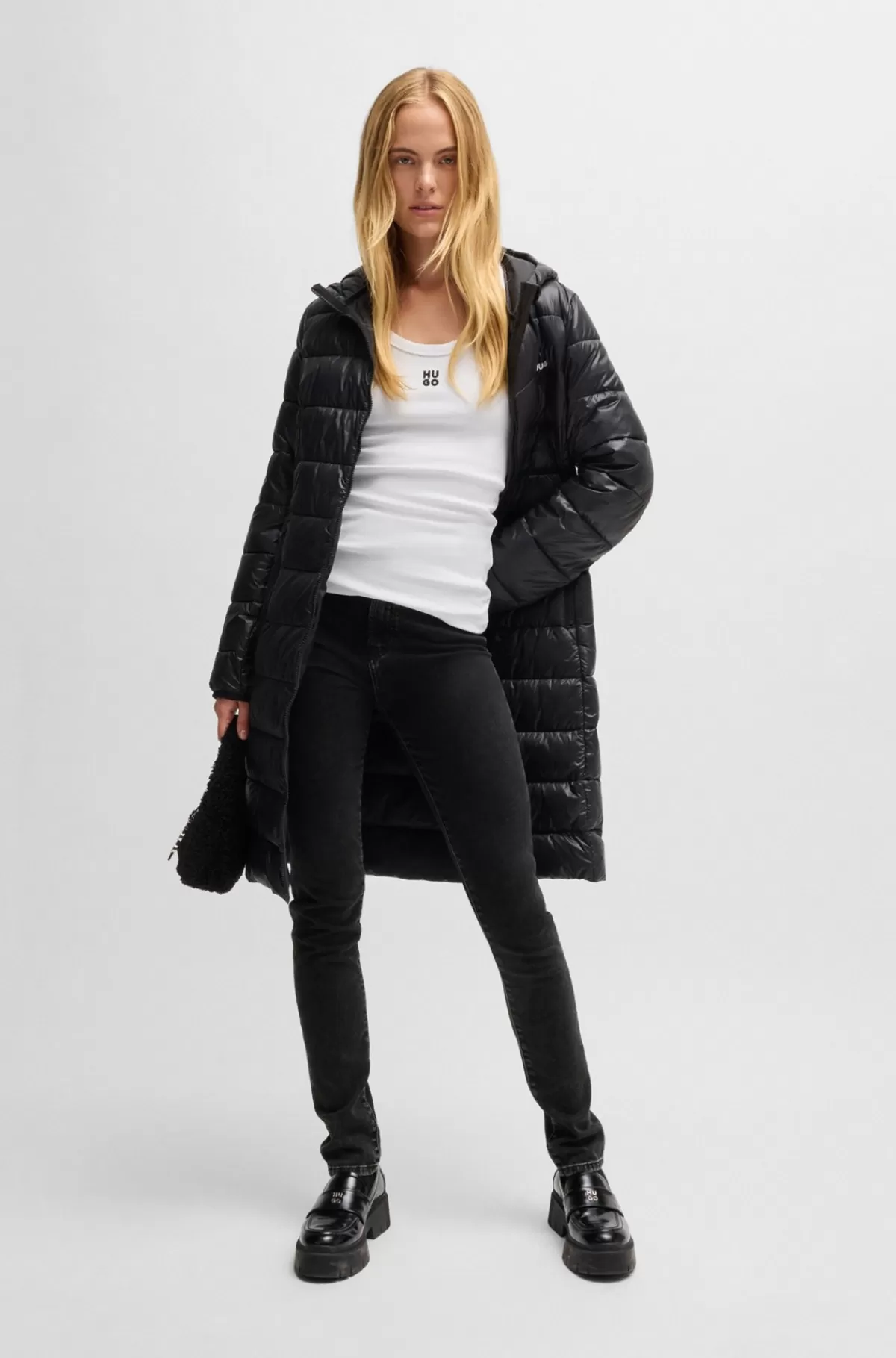 HUGO BOSS Jeans Med Skinny Fit I Sort Denim Med Ekstra Stræk Mørkegrå Shop