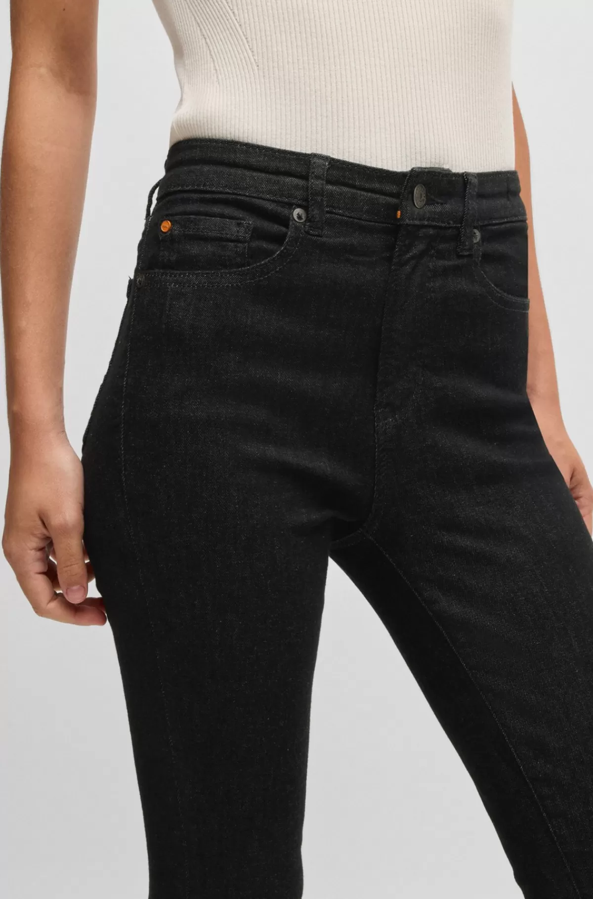 HUGO BOSS Jeans Med Skinny Fit I Denim Med Ekstra Stræk Sort Sale