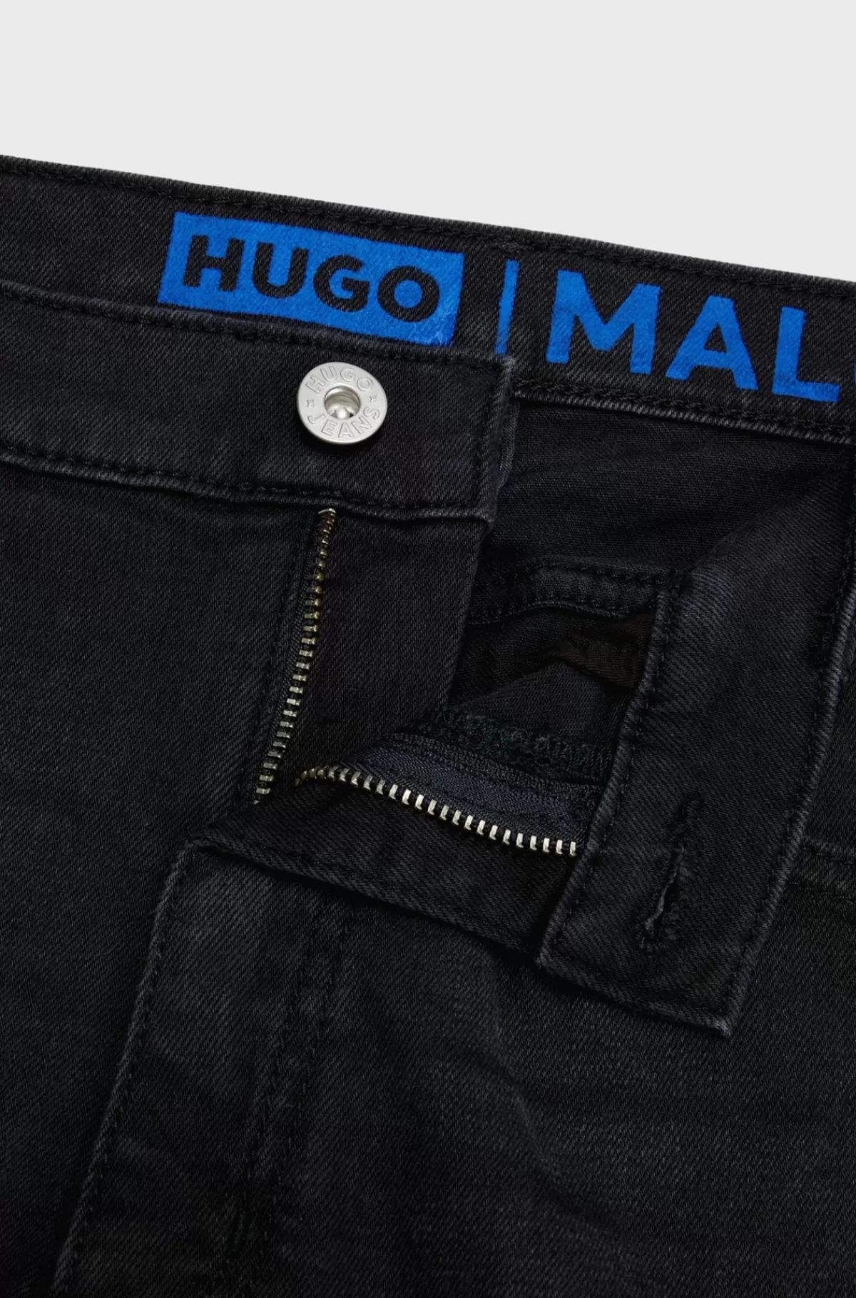 HUGO BOSS Jeans Med Skinny Fit I Denim Med Stræk Sort Clearance