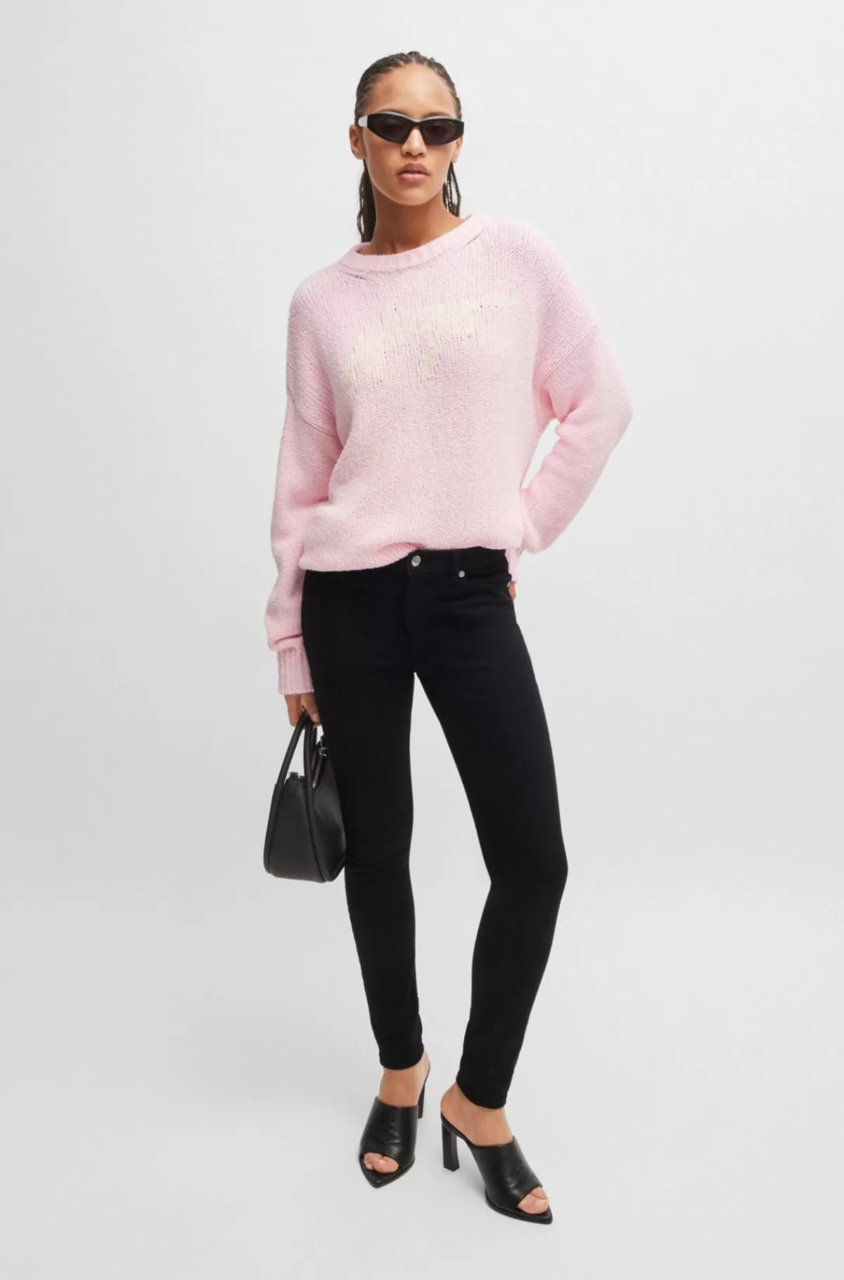 HUGO BOSS Jeans Med Skinny Fit I Denim Med Stræk Sort Store