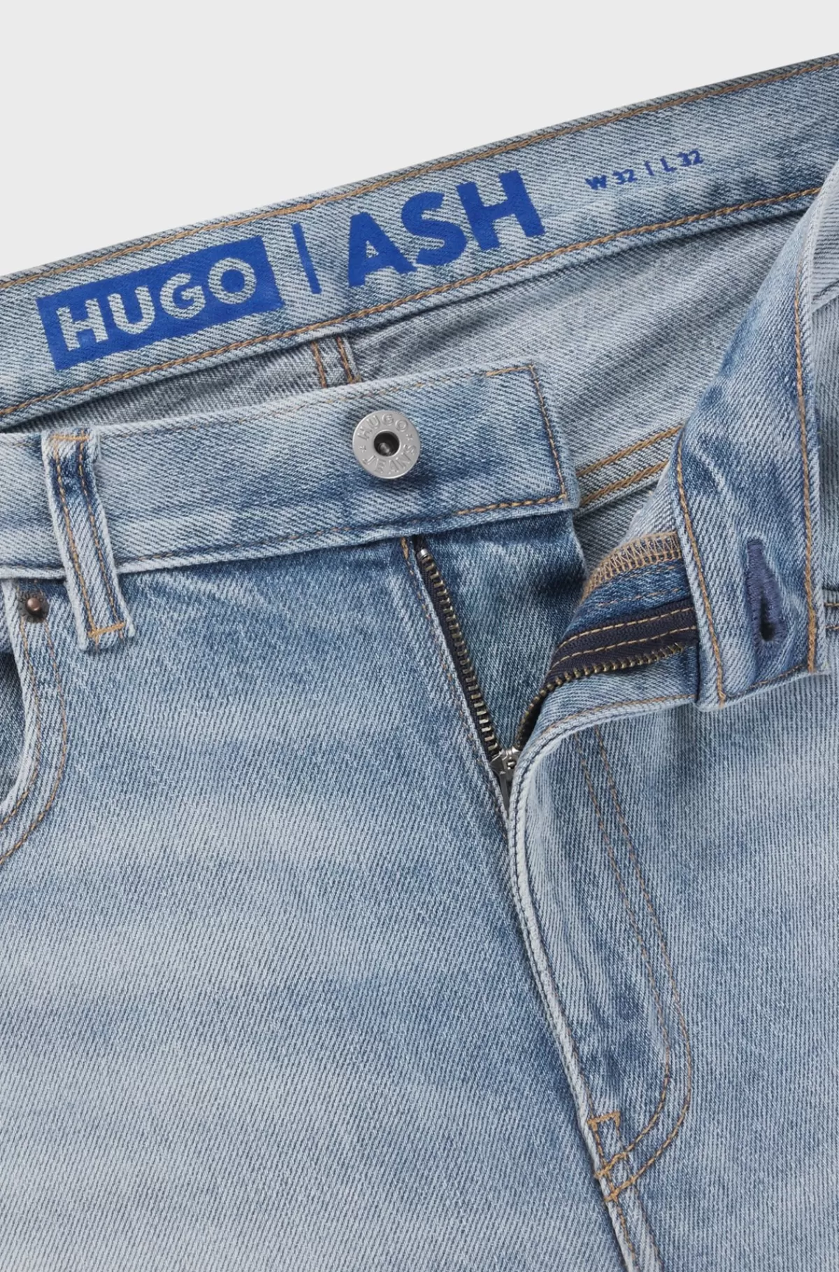 HUGO BOSS Jeans Med Slim Fit I Blå Denim Med Slidt Effekt Lyseblå Best