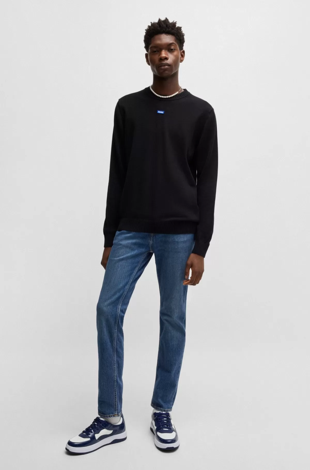 HUGO BOSS Jeans Med Slim Fit I Denim Med Stræk Blå Shop